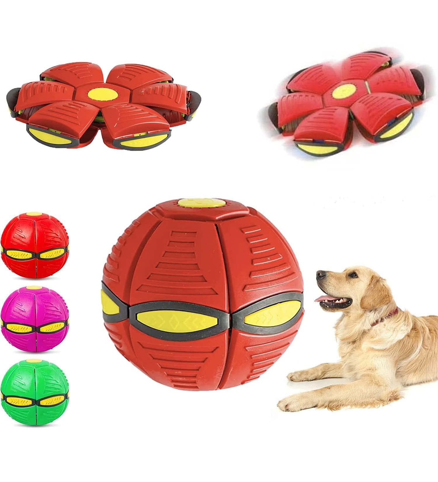 Top Pet Toys: Flying Frisbee Ball & Saucer for Dogs - Durable & Fun Red Design - Buy Online on GoSupps.com
