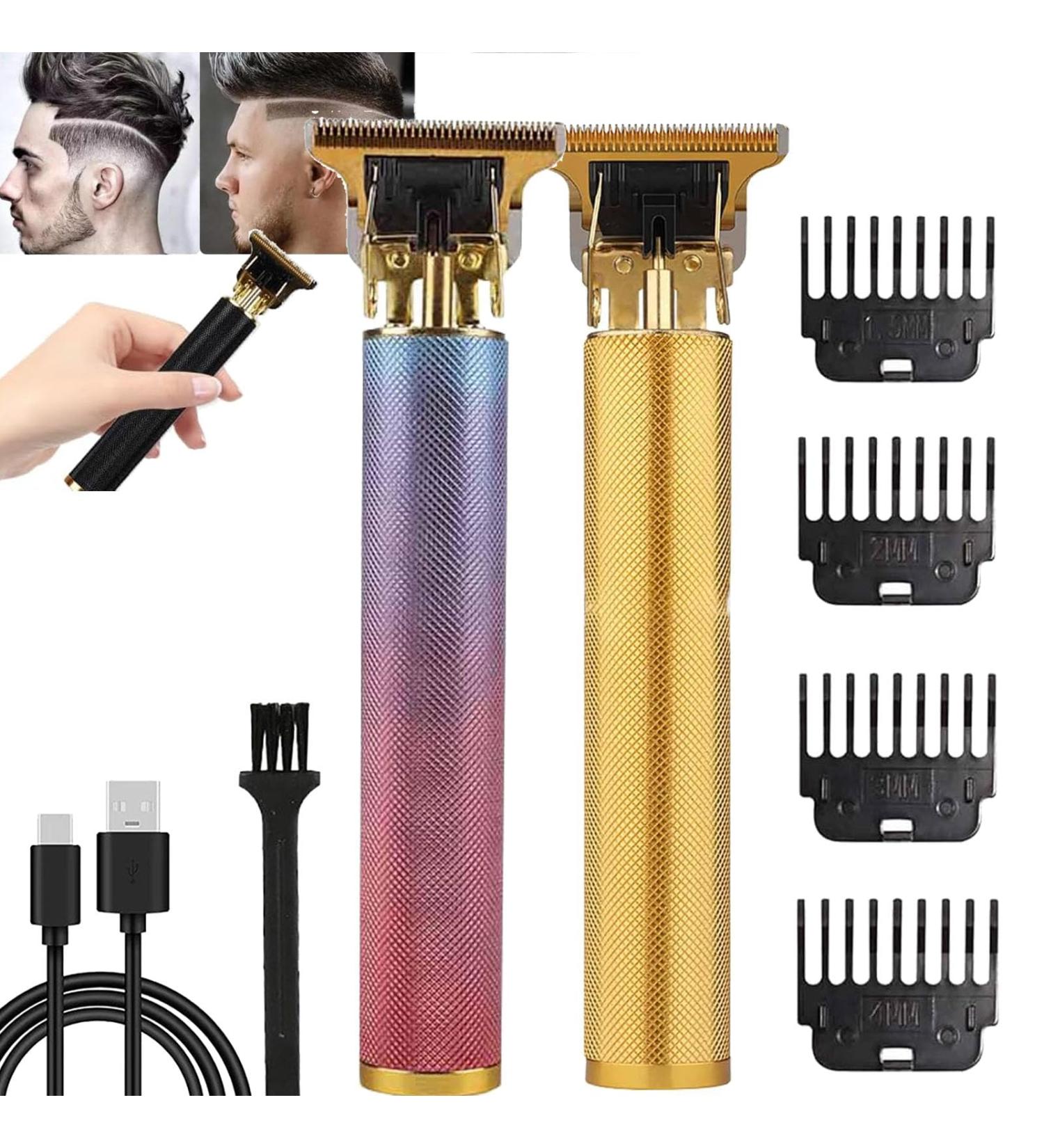 Yamloveme Trimmer Professional Cordless Hair Clipper Hair Edgers Clippers for Men Electric Hair Zero Gapped Hair Clippers with 4 Different Combs (2PCS-D) - Buy Online on GoSupps.com