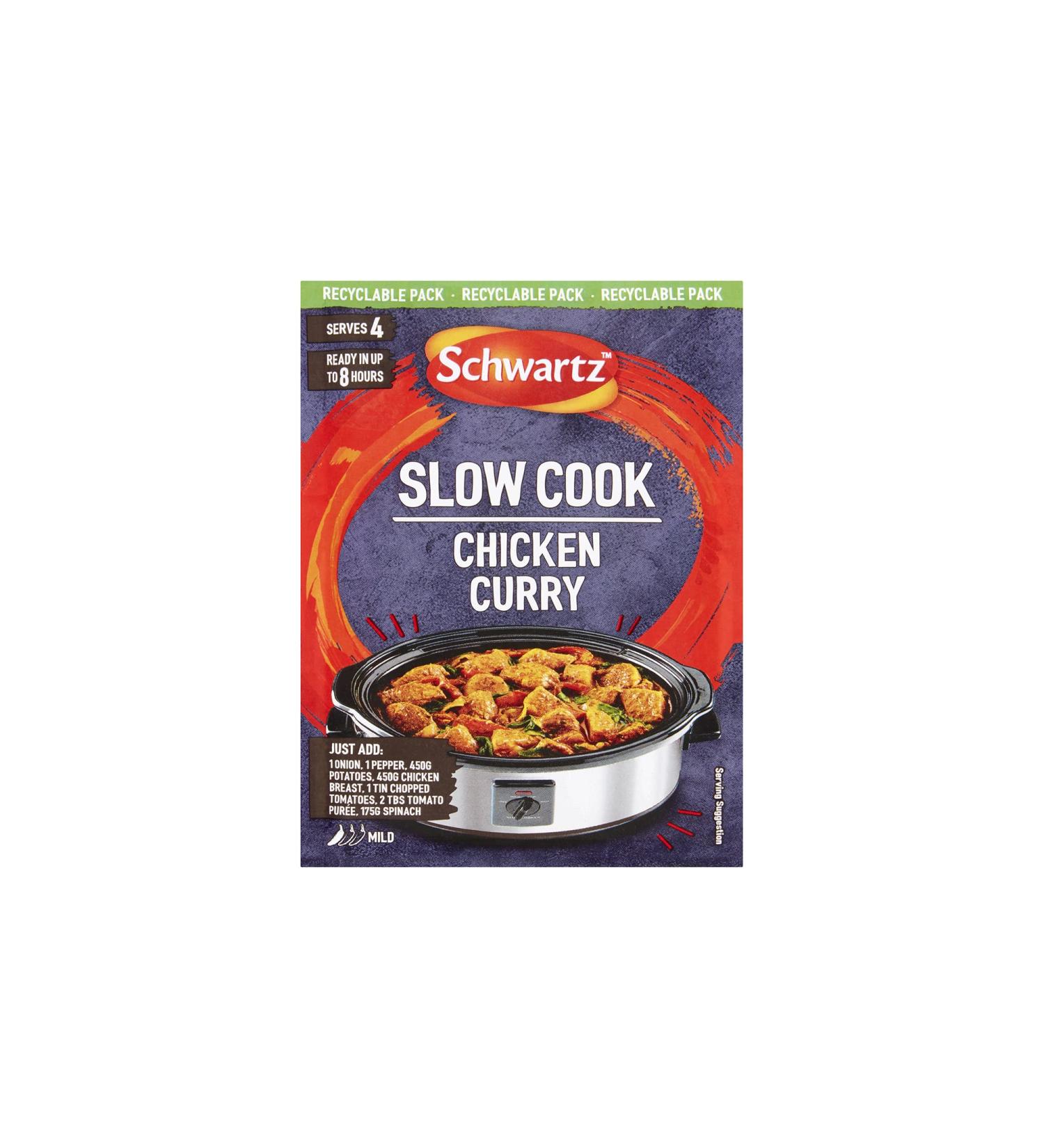 Schwartz Slow Cooker Chicken Curry Recipe Mix 33g - Pack of 6 - Buy Online on GoSupps.com