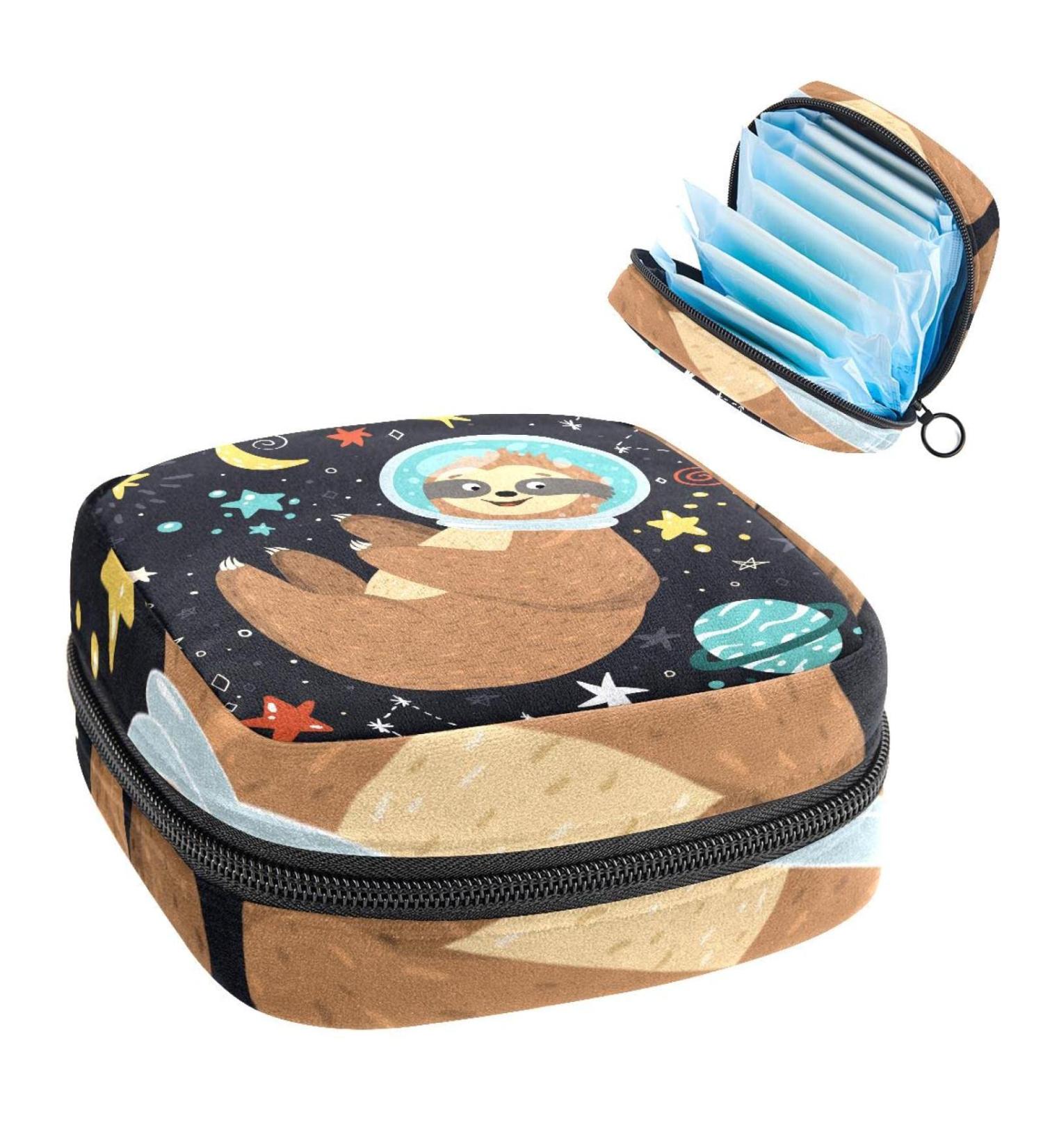 Women's Portable Period Kit - Bonds Storage Pockets Sloth Keeper Bag for Feminine Products - Color 4 - Buy Online on GoSupps.com