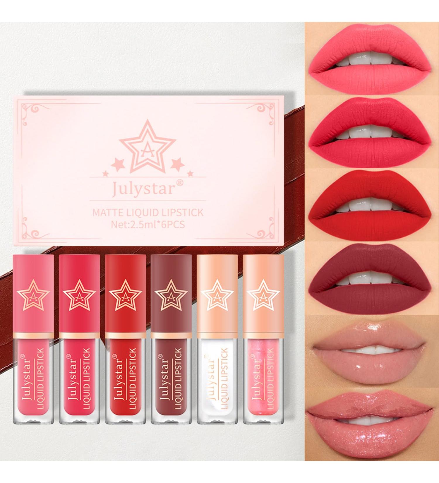 6Pcs Matte Liquid Lipstick Set - Long-Lasting Non-Stick Velvet Lip Gloss Kit for Girls & Women - Perfect Makeup Gift - Buy Online on GoSupps.com