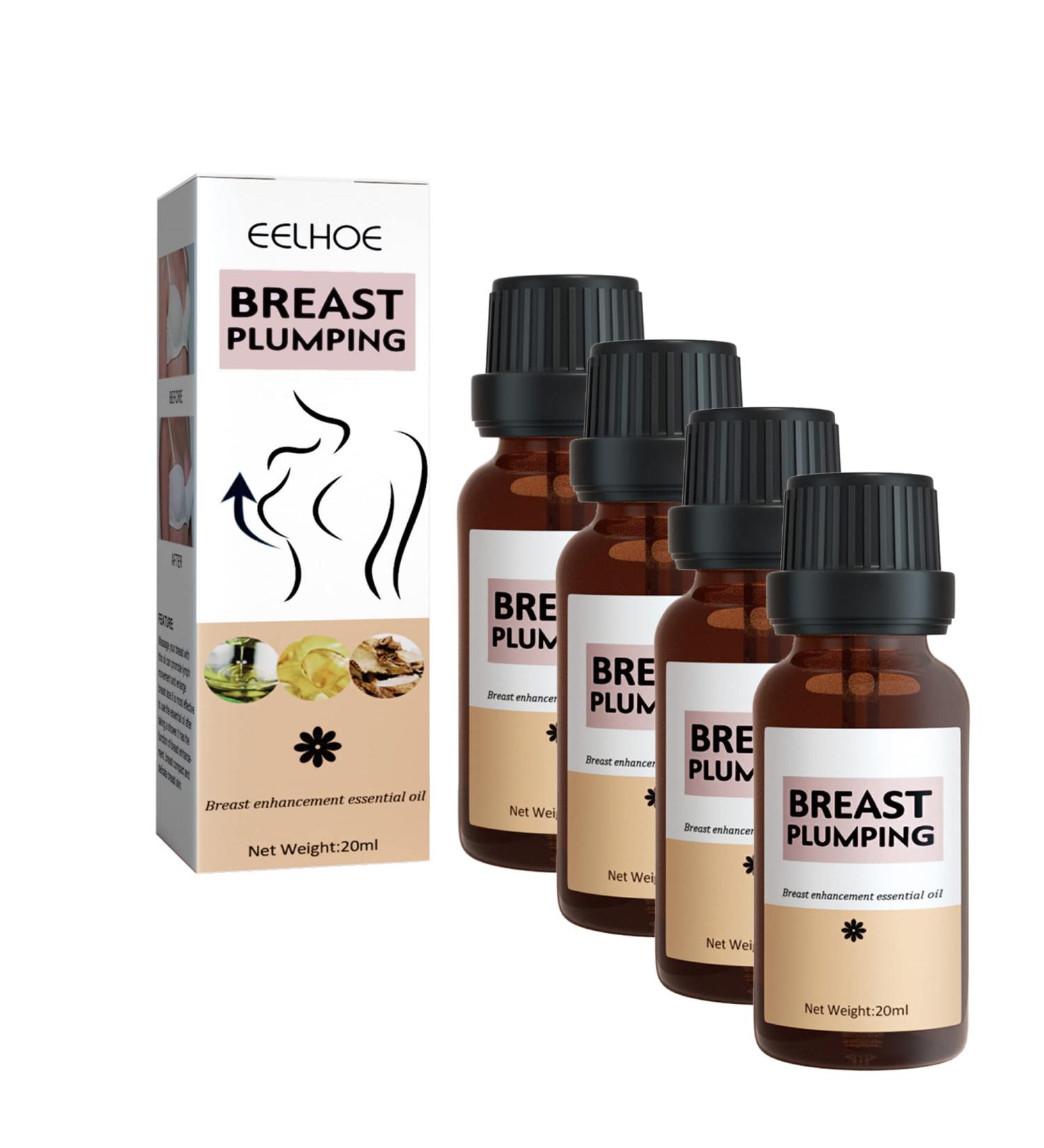 Essential Breast Pump Oil & Massage Oil for Natural Breast Enhancement - 4PCs - Buy Online on GoSupps.com