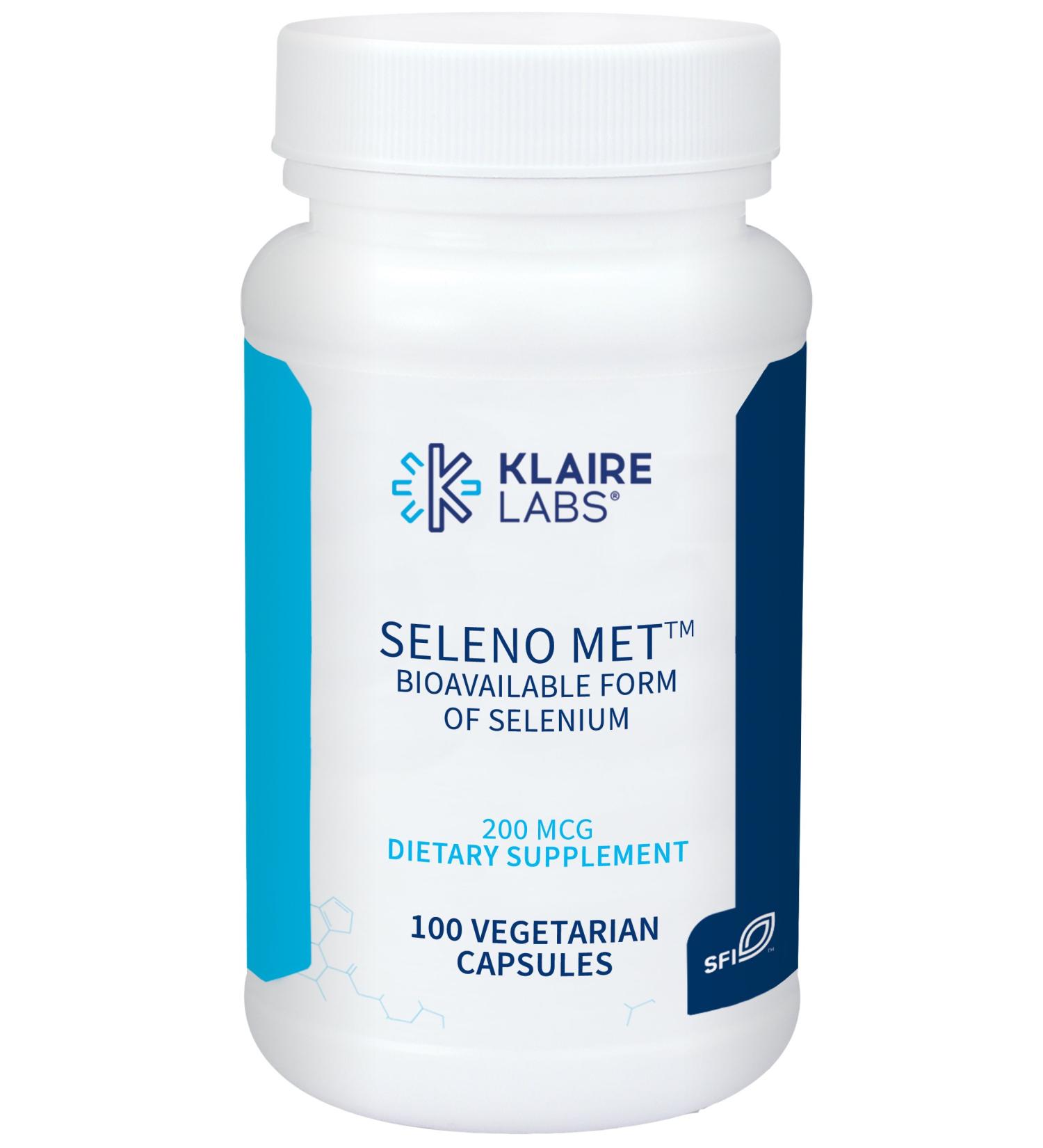 Klaire Labs Seleno Met - 200mcg Selenium Selenomethionine | Antioxidant Support | 100 Capsules - Buy Online on GoSupps.com