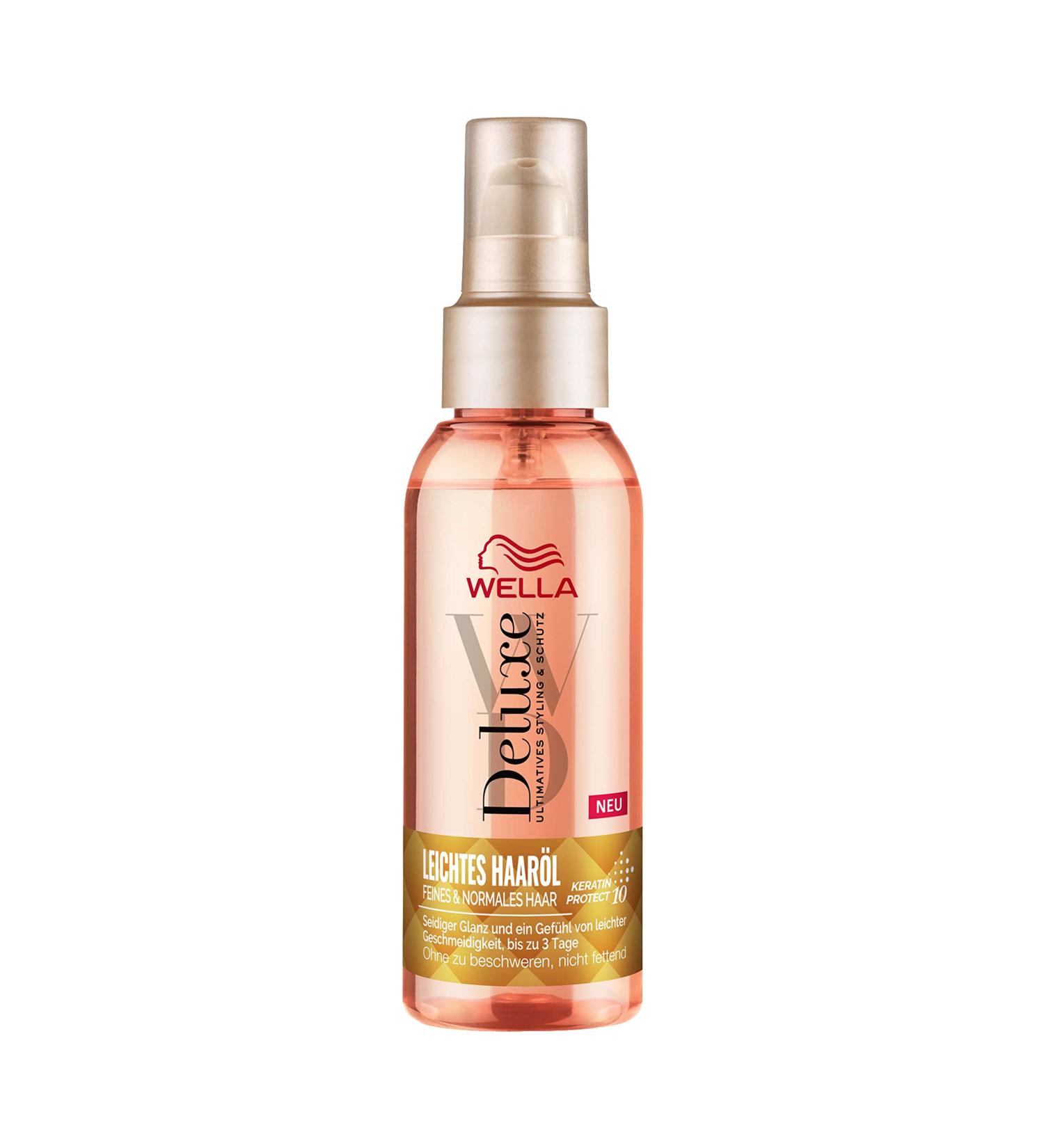 Wella Deluxe Light Hair Oil 100ml - Shine & Smoothness Frizz Control for Fine Hair Enriched with Avocado & Camellia Oil - Buy Online on GoSupps.com