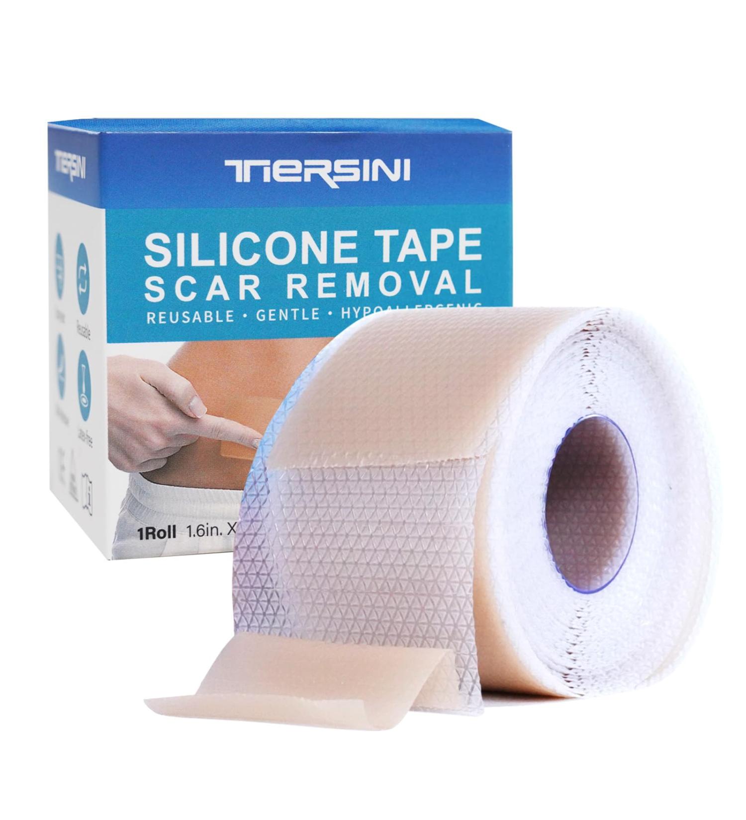Silicone Scar Sheet & Tape for Effective Keloid Treatment | 1.6 x 120 Roll - Improve Surgery C-Section & Surgical Scar Healing - Buy Online on GoSupps.com