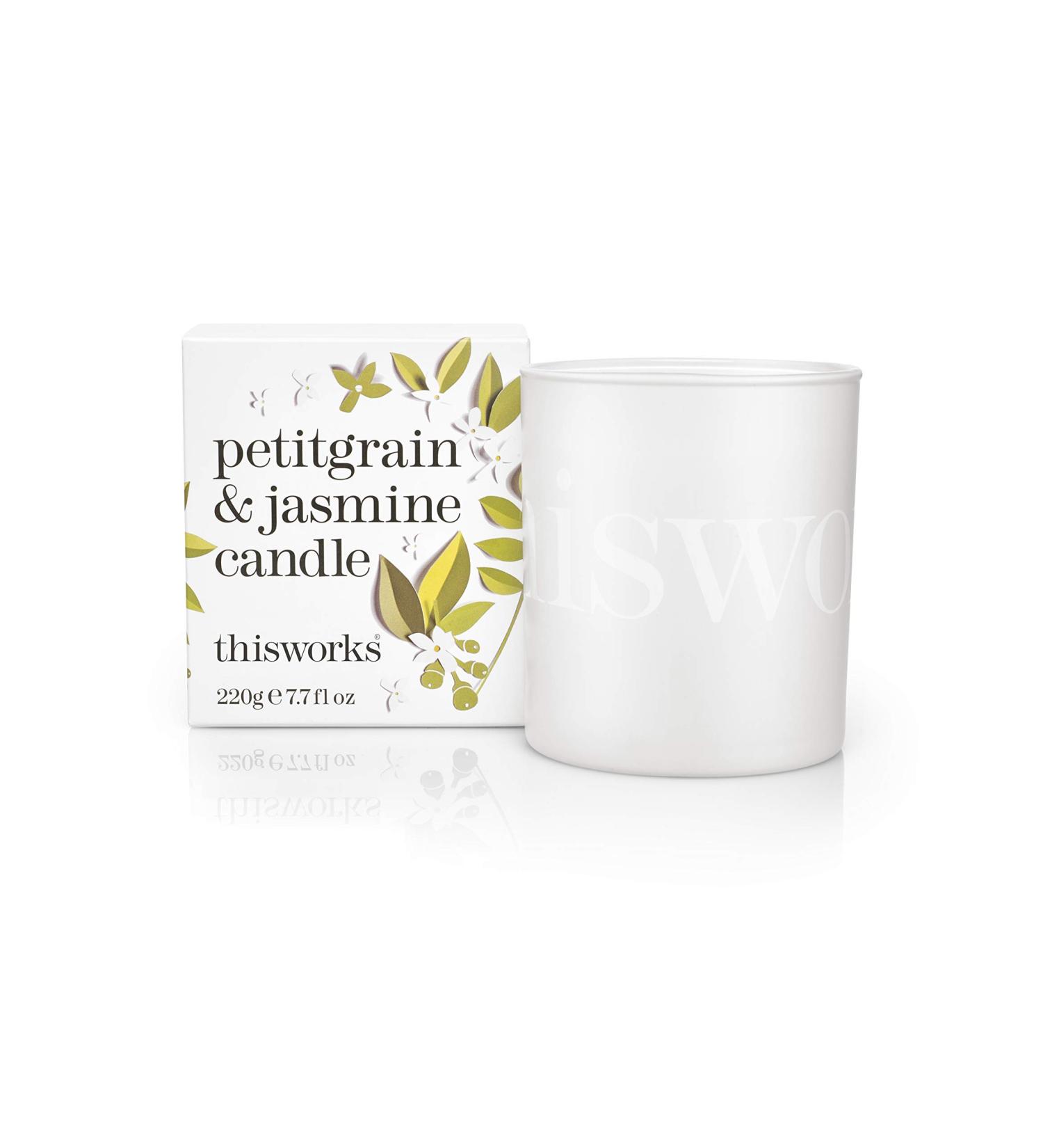 Petitgrain & Jasmine Luxury Candle 220g - Hand Poured with Essential Oils | 40hr Burn Time - Buy Online on GoSupps.com