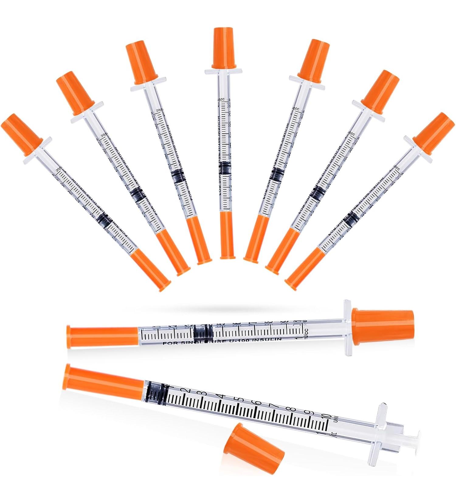 Cahswe 1ml Syringe, Syringes 29G 5/16 8mm 1cc Inch Individually Wrapped - Pack of 100 - Buy Online on GoSupps.com