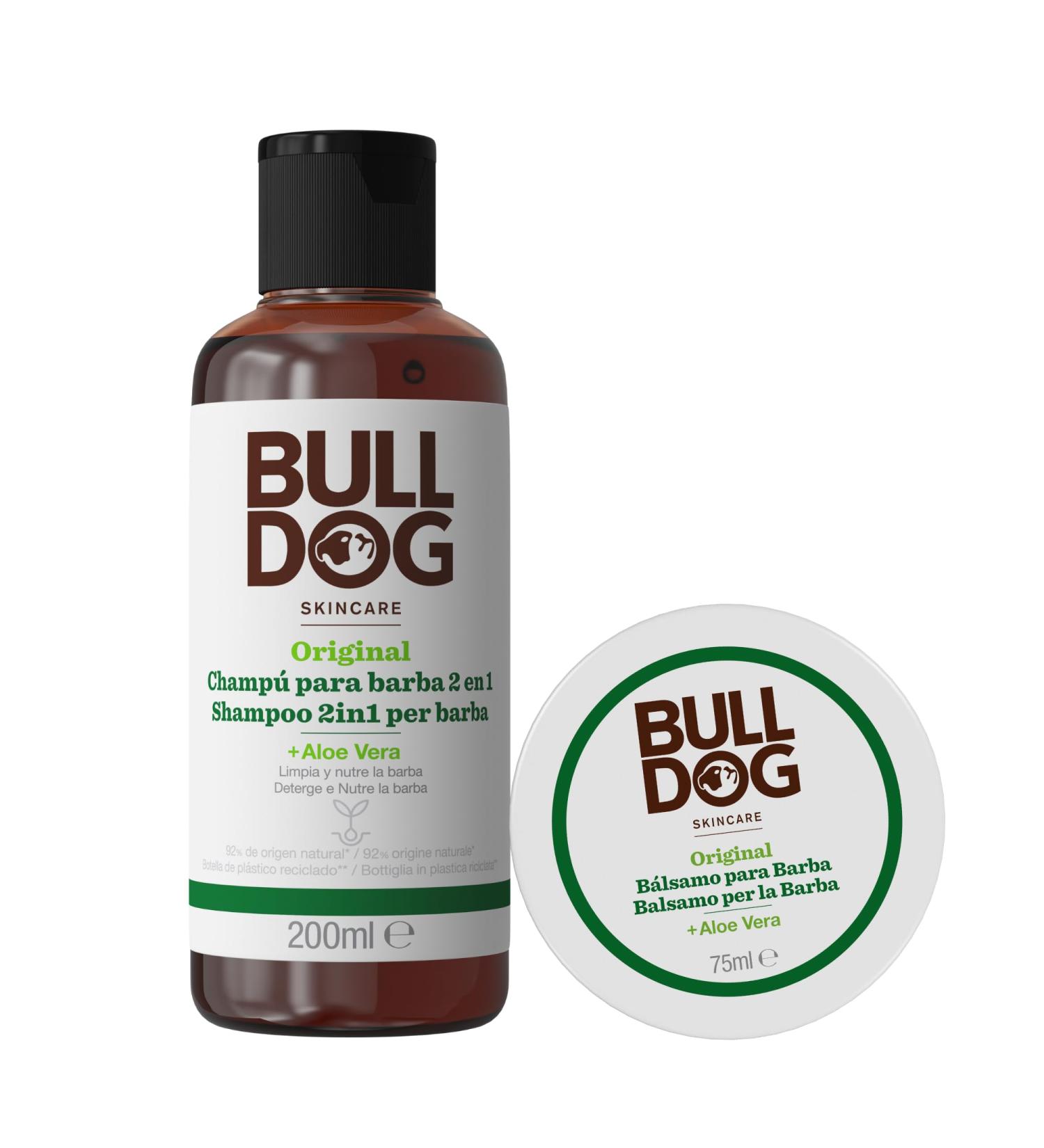  Bulldog Bulldog - Men's Facial Care - Long Beard Care Routine Kit Beard Shampoo and Conditioner 200ml + Balm - Buy Online on GoSupps.com