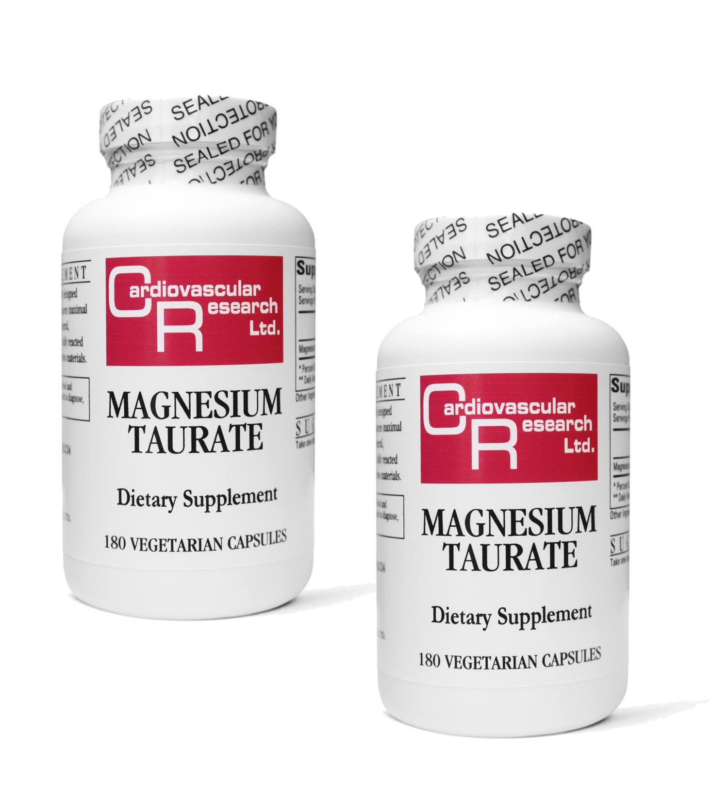 Cardiovascular Research Magnesium Taurate - 125mg Elemental Magnesium - 360 Veg Caps Total - Buy Online on GoSupps.com