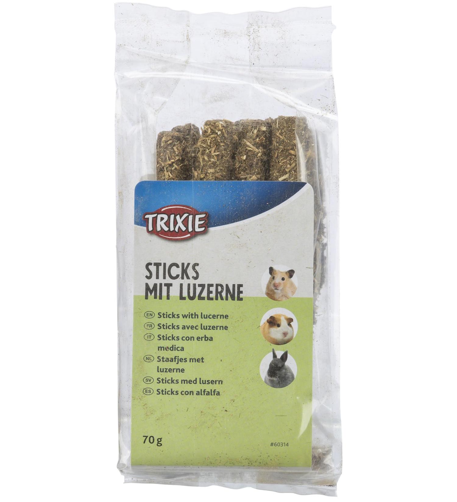 Trixie 60314 Alfalfa Nibble Sticks - 70g | Healthy Treats for Small Animals - International Shipping Available - Buy Online on GoSupps.com