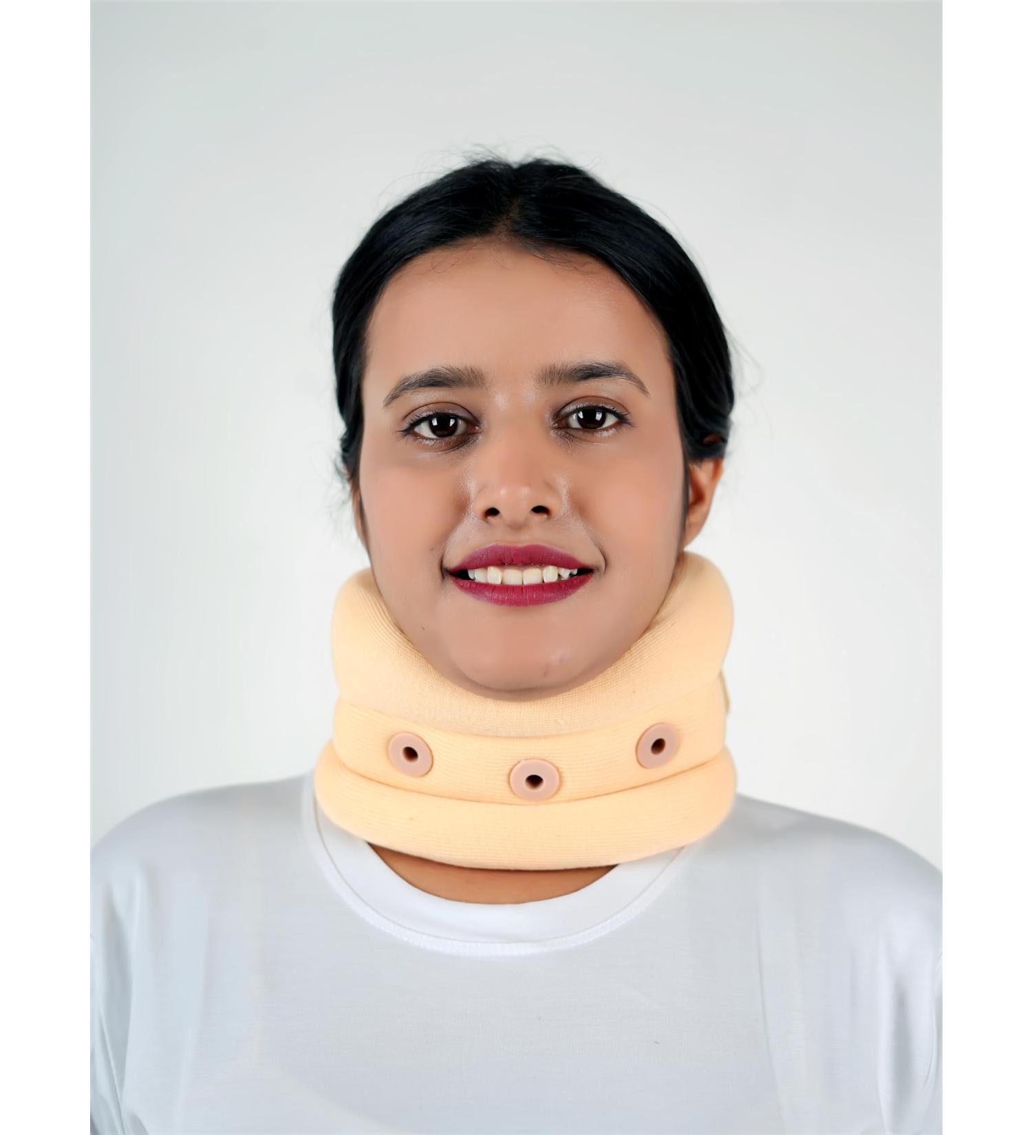 Cervical Collar Neck Brace for Neck Pain Relief | Soft Foam Support Brace (Large) - International Shipping Available - Buy Online on GoSupps.com