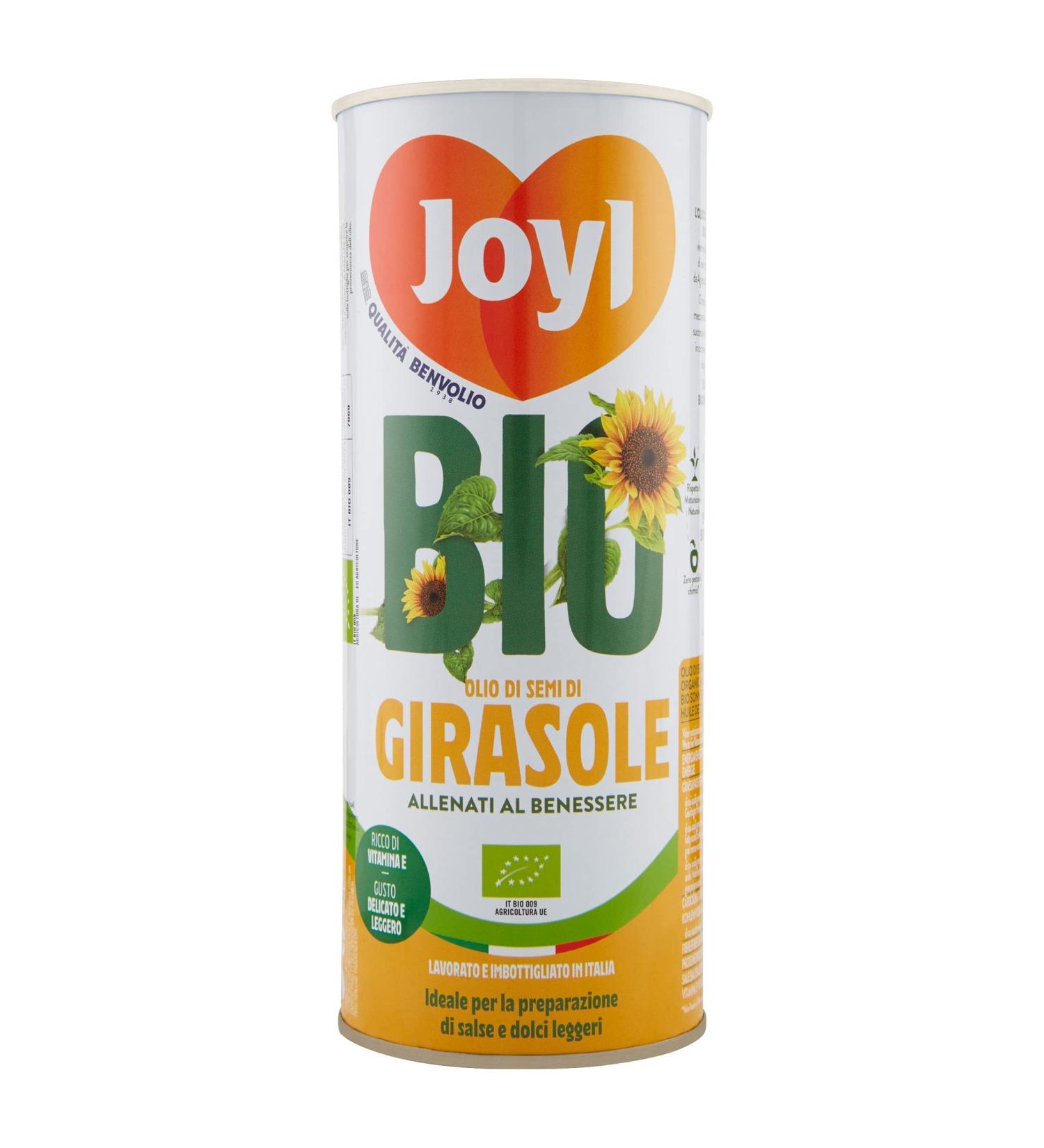 JOYL Organic Sunflower Oil - Benvolio 1938 | 900 ml - Organic Sunflower Seed Oil Rich in Vitamin E and Omega 6 Bio - Buy Online on GoSupps.com