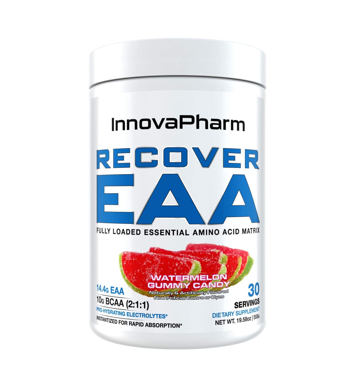 InnovaPharm Recover EAA Powder Watermelon Gummy Candy 19.5 Ounces