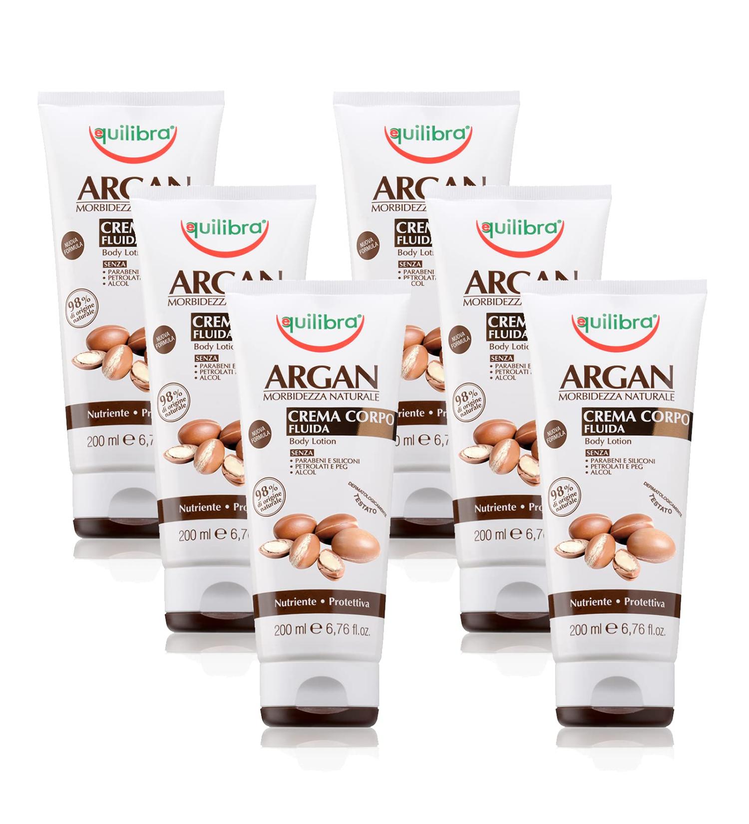 Equilibra Equilibra Argan Fluida Body Cream Pack of 6 (6 x 200 ml)