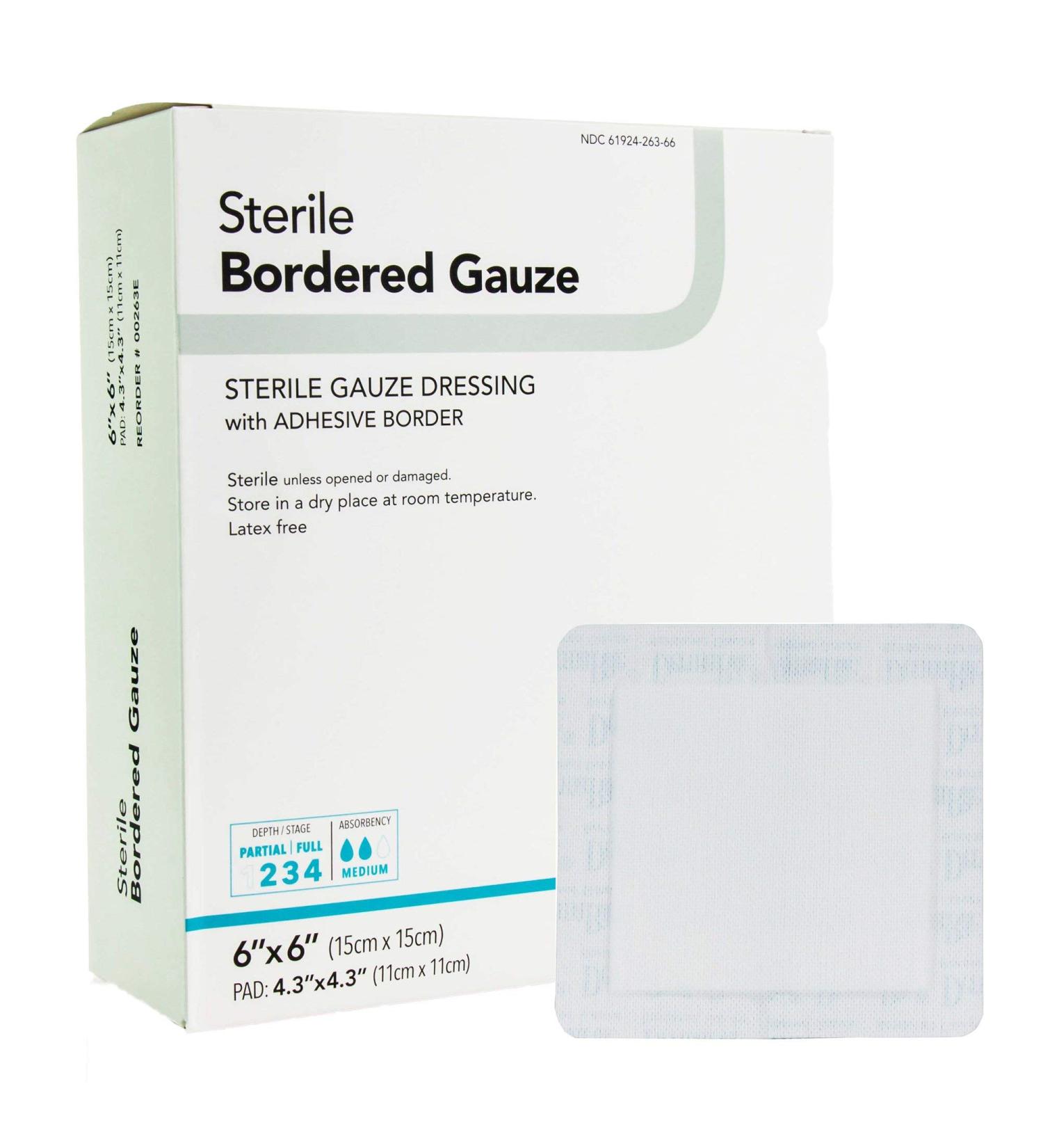Buy DermaRite Sterile Bordered Gauze Dressing with Adhesive Border - Premium Wound Care for Effective Healing | International Shipping Available - Buy Online on GoSupps.com