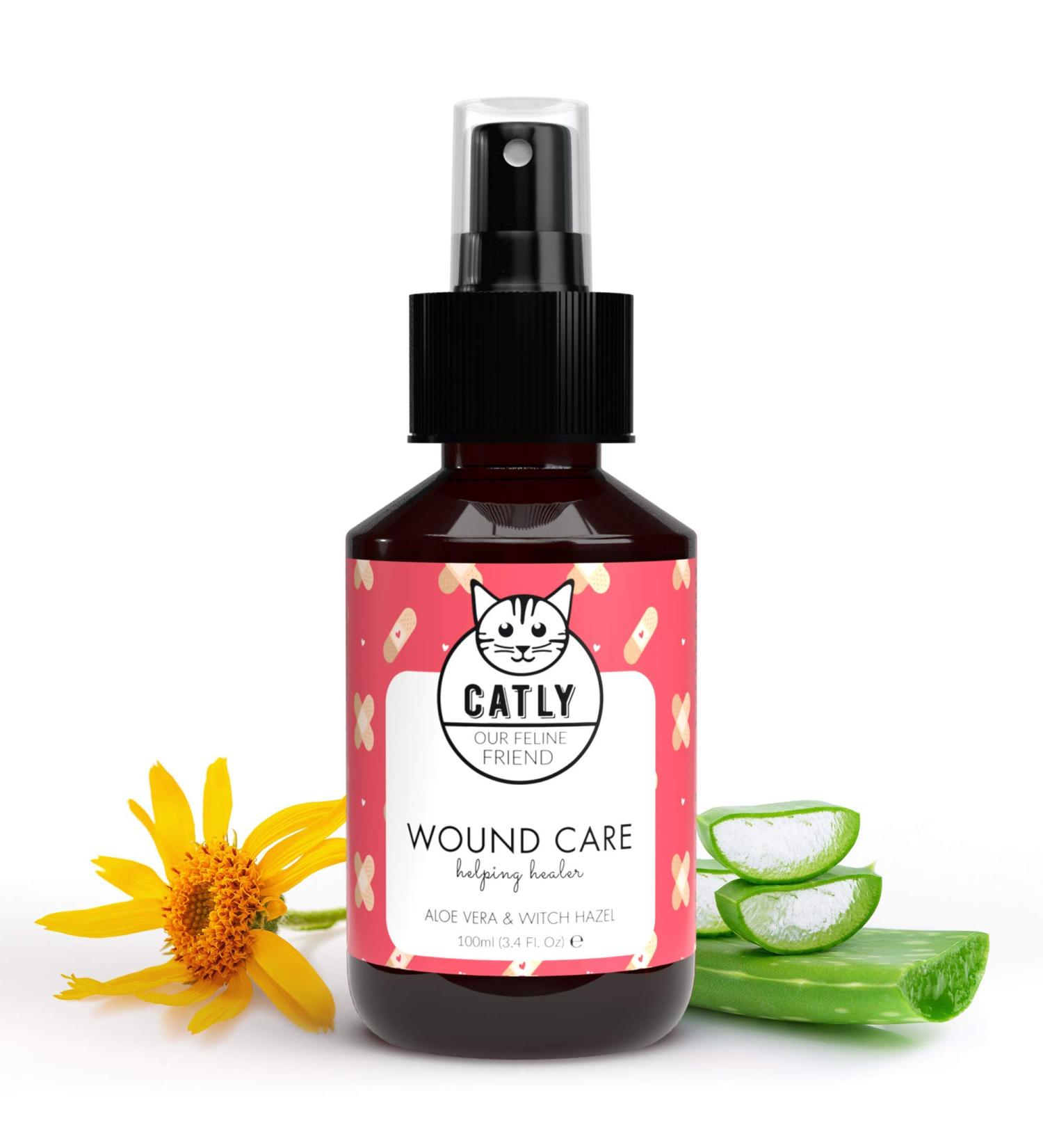 Catly Wound Care - Cat Care Spray - Skin Care For Cats: A Cat Ointment & Cat Paw Ointment - Spray for Cat First Aid Kit & Cat Care Supplies - Alternative To Liquid Bandage For Cats & Cat Cream 100ml - Buy Online on GoSupps.com