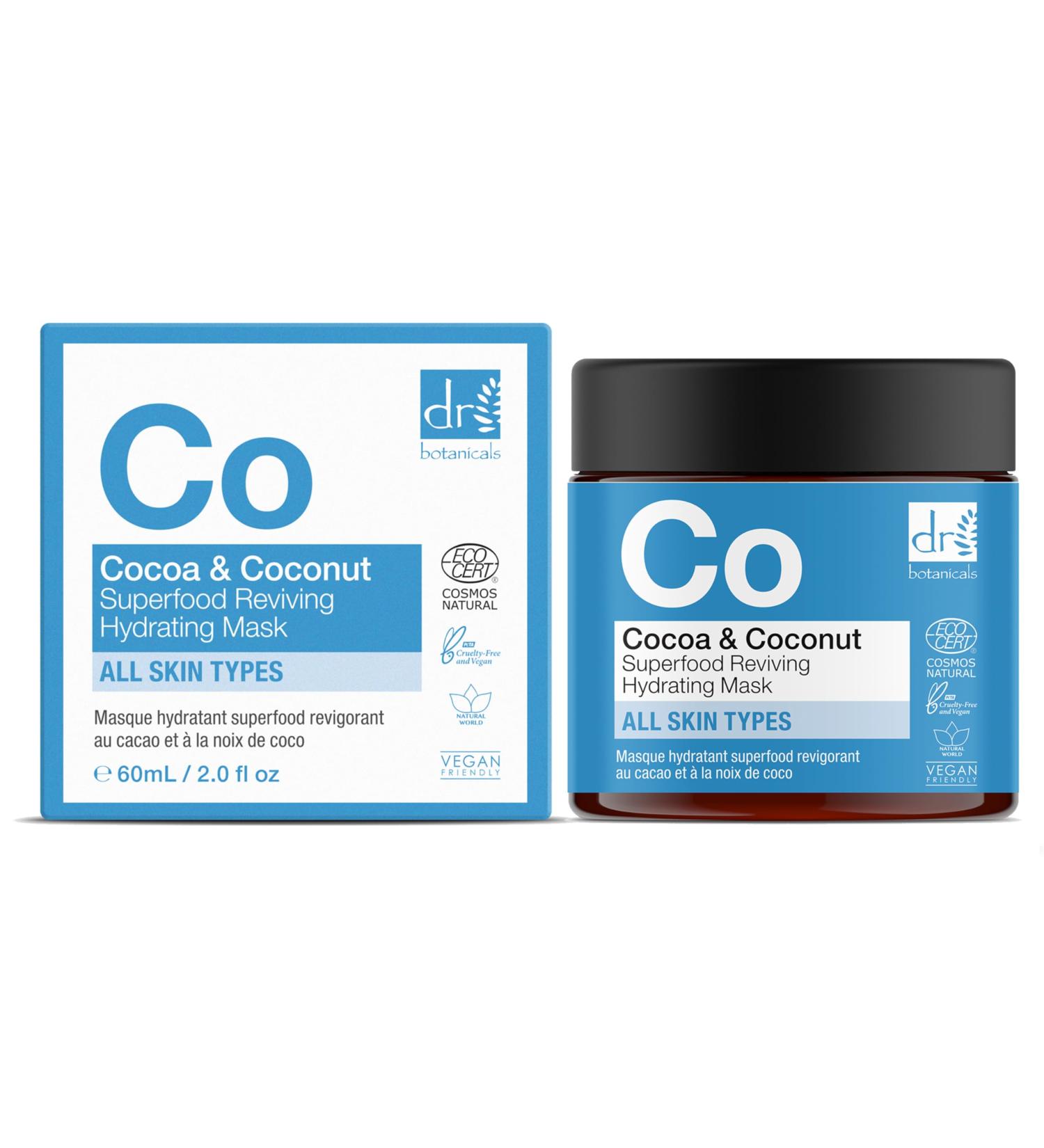 Dr Botanicals Cocoa & Coconut Superfood Reviving Hydrating Mask 60ml - Buy Online on GoSupps.com