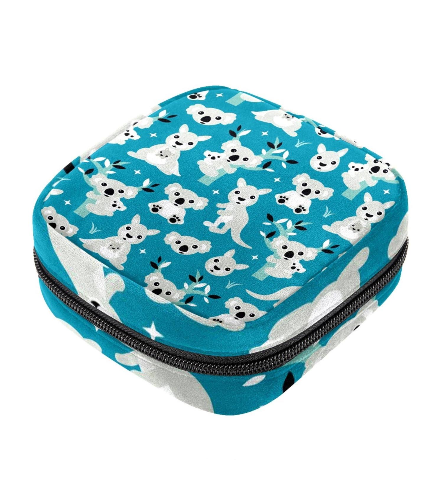 Koala Print Menstrual Pad Storage Bag - Portable Sanitary Napkin Pouch for Women - Color 11 - Buy Online on GoSupps.com