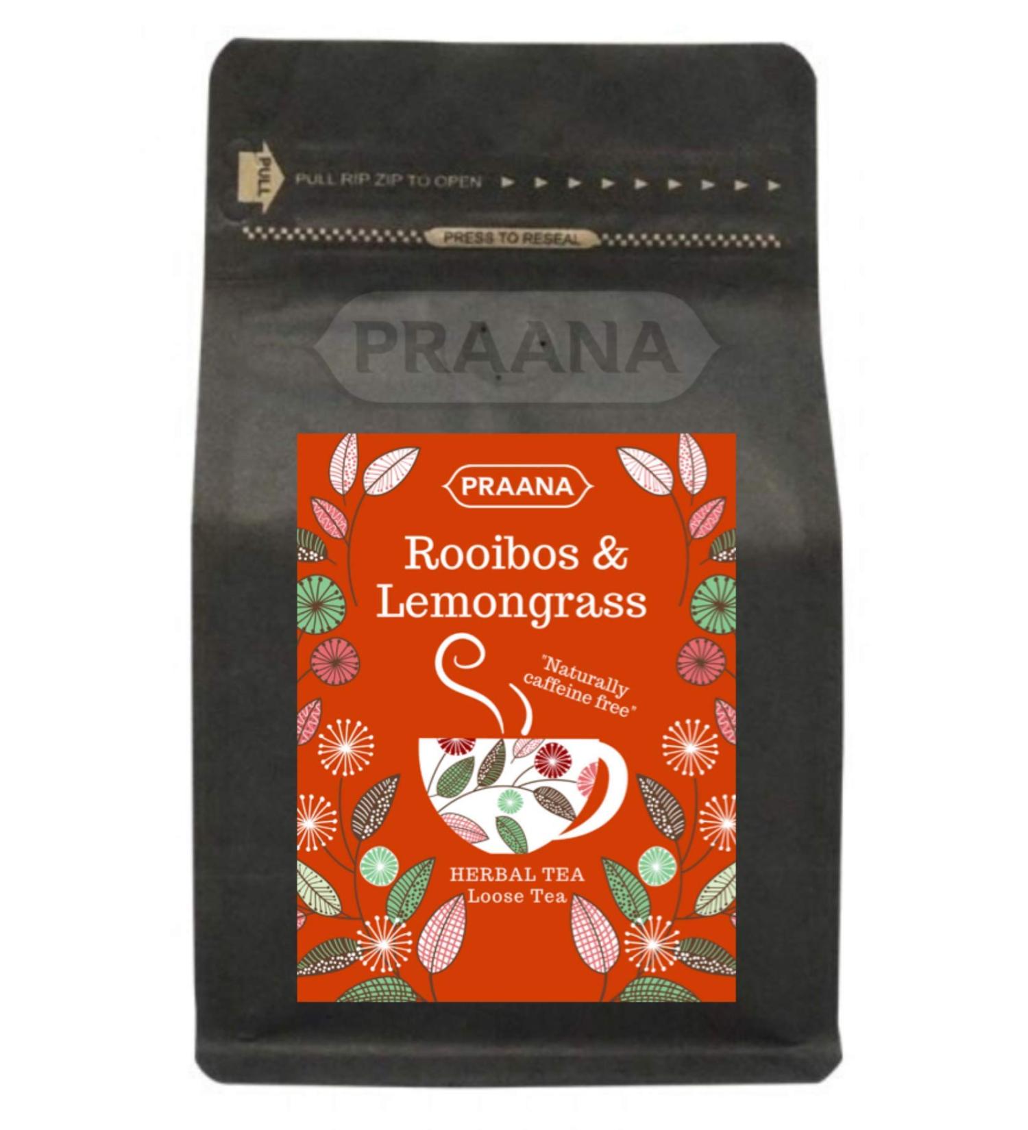 PRAANA TEA Rooibos and Lemongrass Herbal Tea 100 g