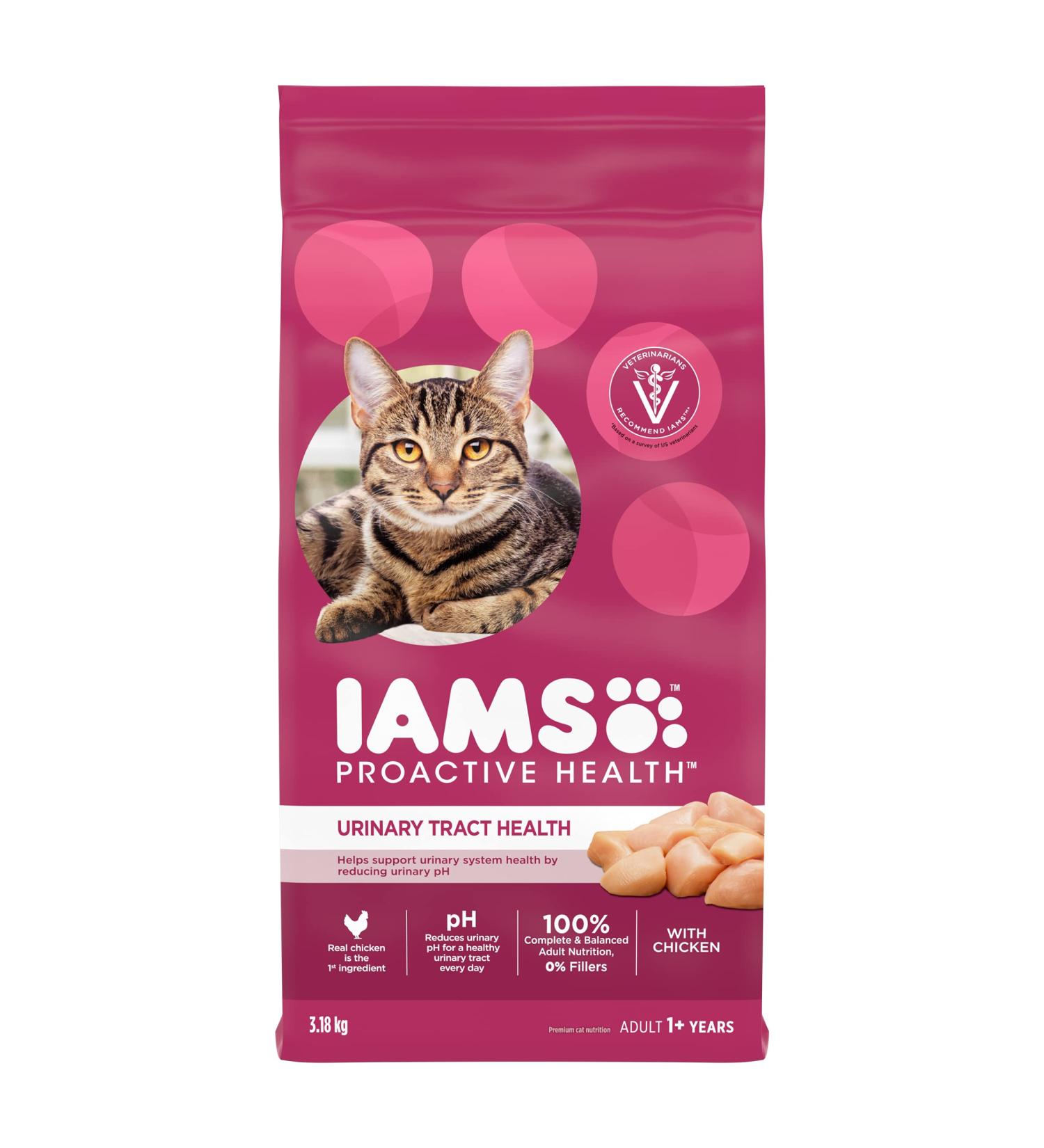 IAMS Proactive Health Dry Cat Food Adult - Urinary Tract Health - Chicken 3.18kg Bag Chicken 3.18 kg (Pack of 1) Urinary Tract - Buy Online on GoSupps.com