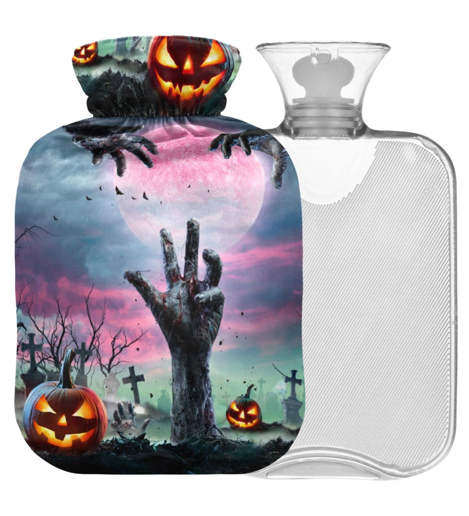 Naanle Halloween Pumpkins Hot Water Bottle | 1L Handfoot Warmer for Pain Relief | MITED Transparent Heat Therapy Bags - Buy Online on GoSupps.com