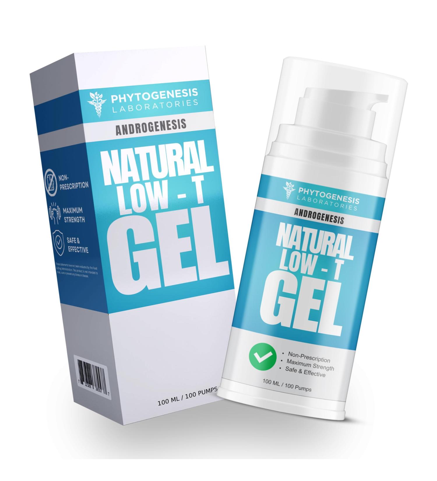 Natural Low-T Support Gel - T Booster for Men - Muscle Recovery, Energy Booster, Healthy Aging 4 Fl Oz (Pack of 1) - Buy Online on GoSupps.com