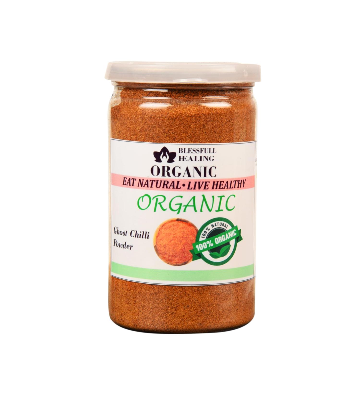 Blessfull Healing Organic Ghost Chilli Powder 200 Gram (Packing May Vary) 200 Gram 7.05 oz