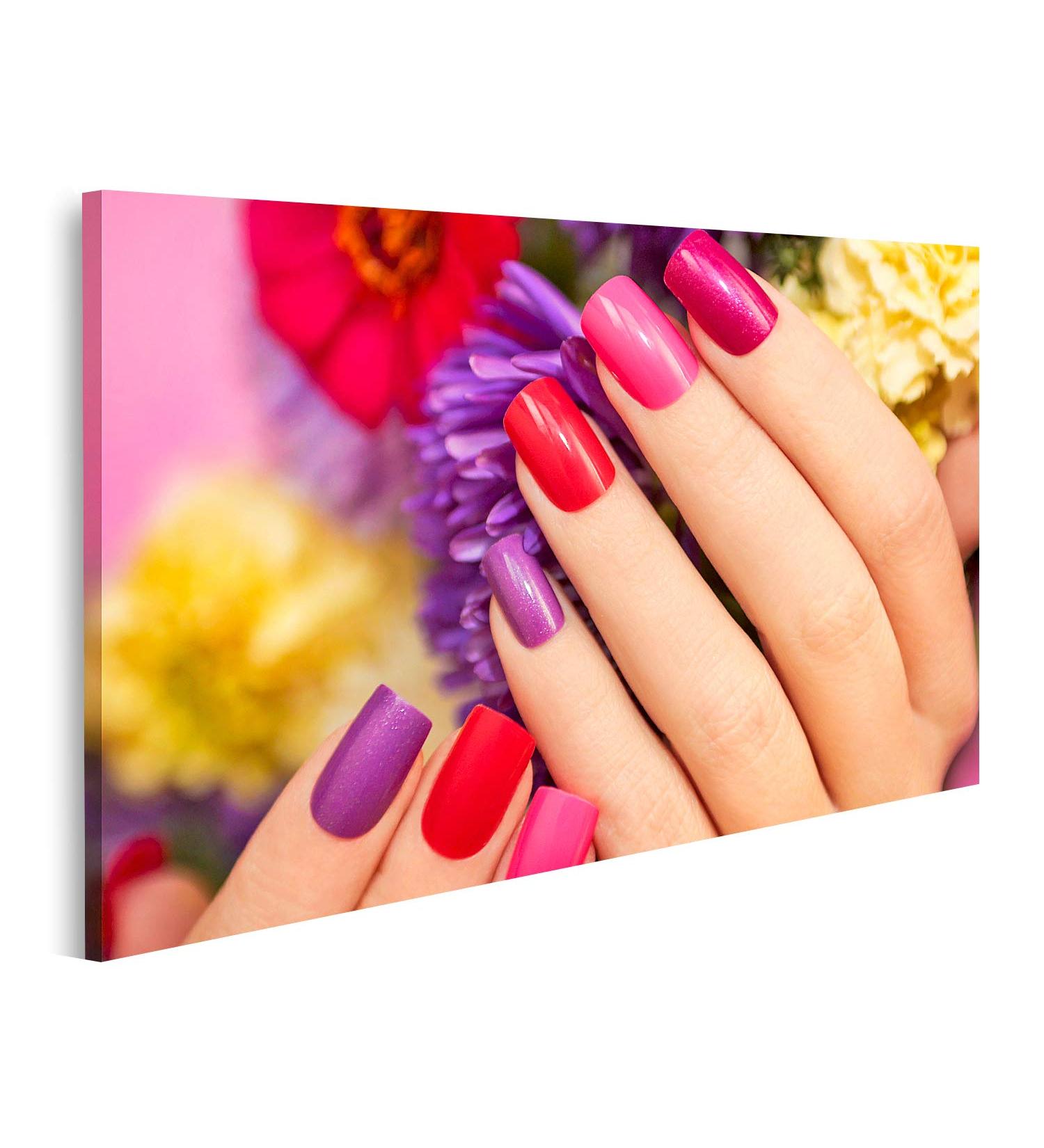 islandburner Picture on Canvas Manicure Coated with Nail Polish in Nature Colours - Buy Online on GoSupps.com