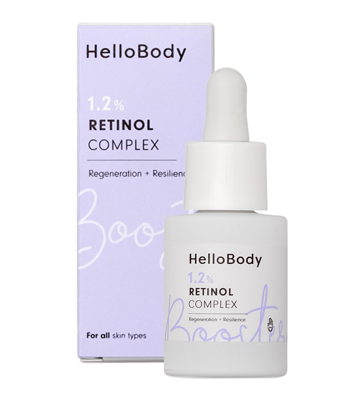  HelloBody HelloBody 1.2% Retinol Complex Booster (15 ml) - The Regenerating and Firming Beauty Elixir - Anti-aging skincare with retinol bakuchiol and luxurious kahai oil - Buy Online on GoSupps.com