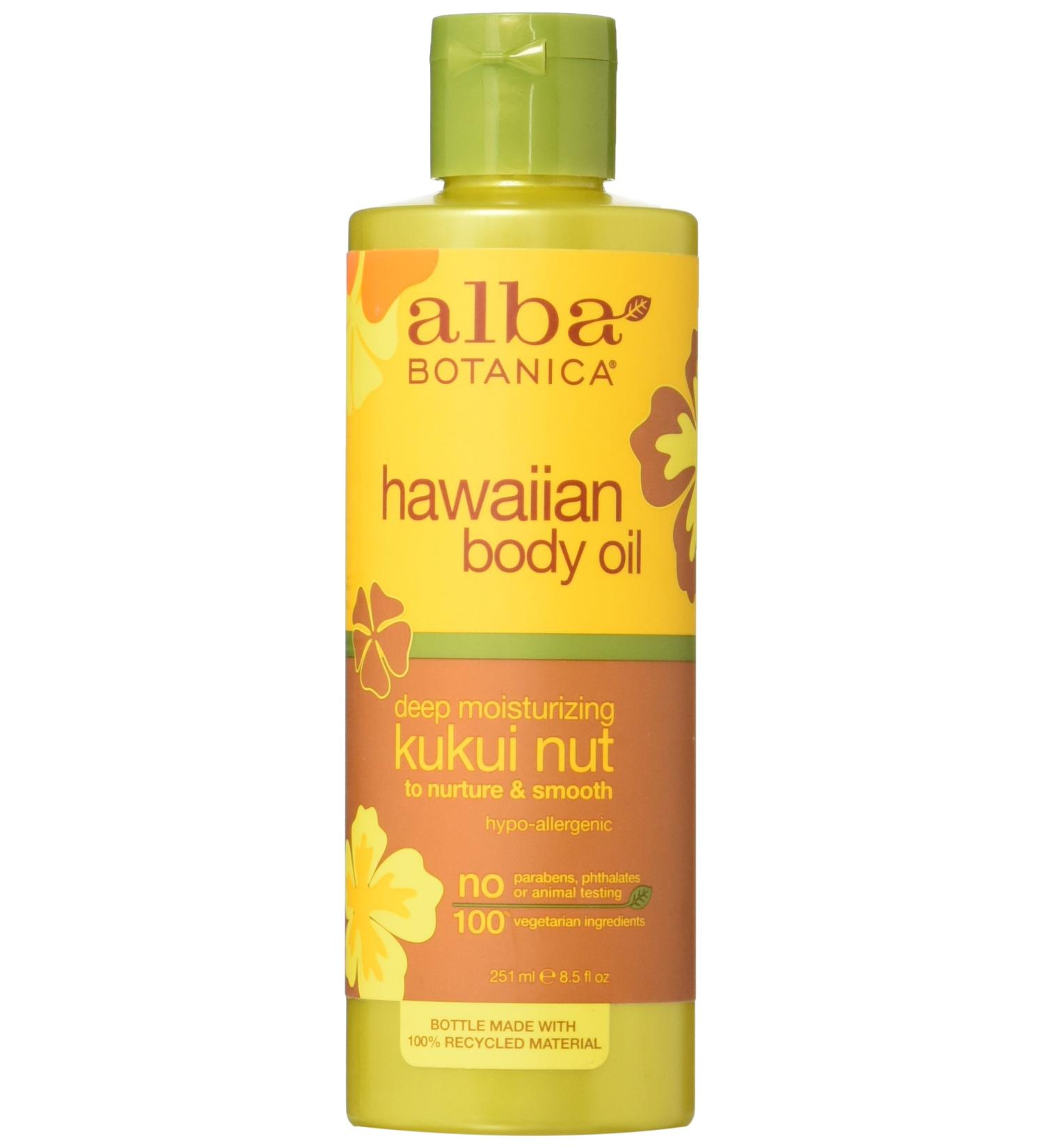 Alba Botanica Massage Oil Kukui Nut Net WT 8.5 oz