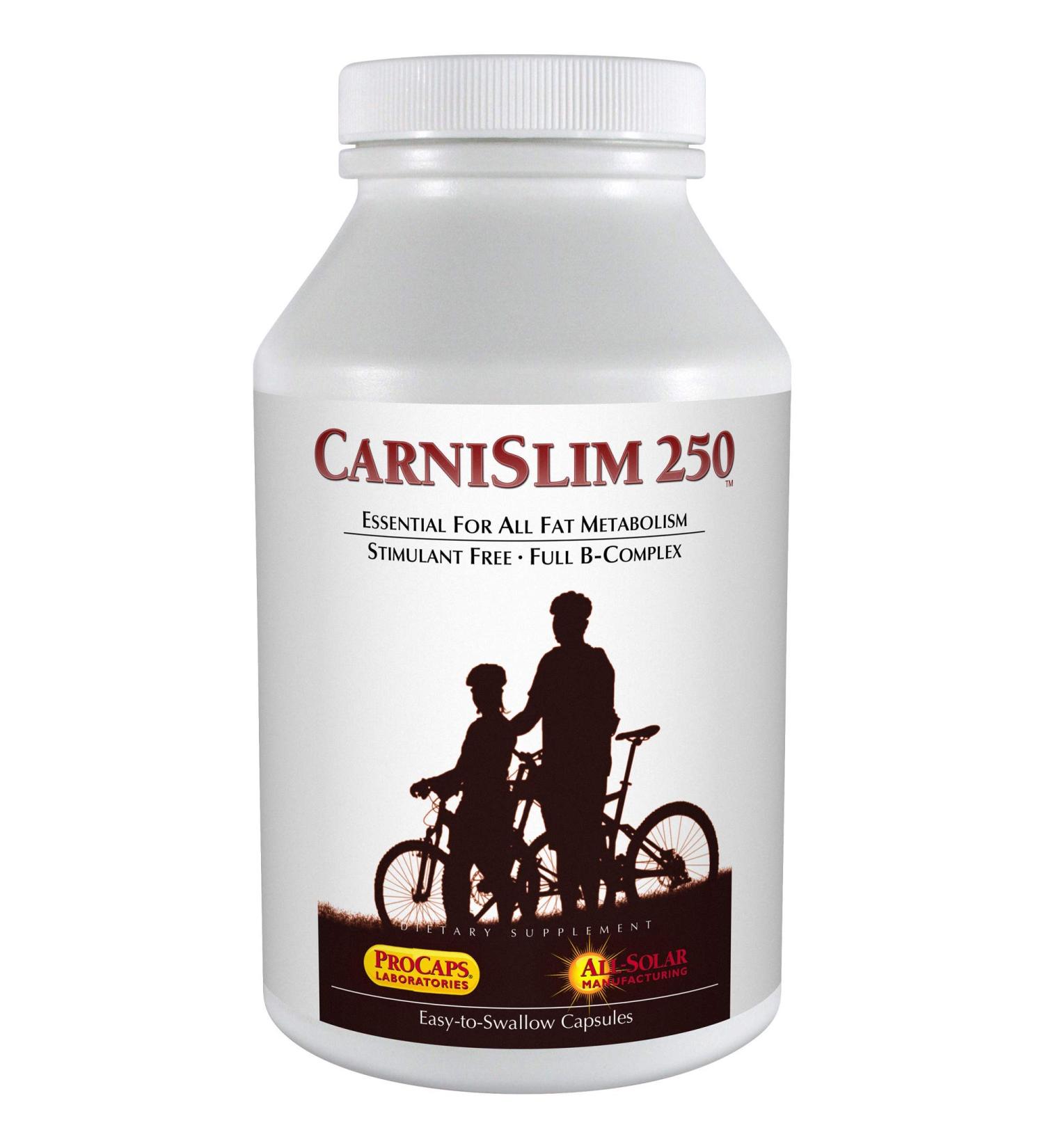 Andrew Lessman Carnislim 250-60 Capsules - Fat Burning & Energy Metabolism Support | Ephedra-Free Formula with 250mg Carnitine & B-Complex | No Additives - 60 Count - Buy Online on GoSupps.com