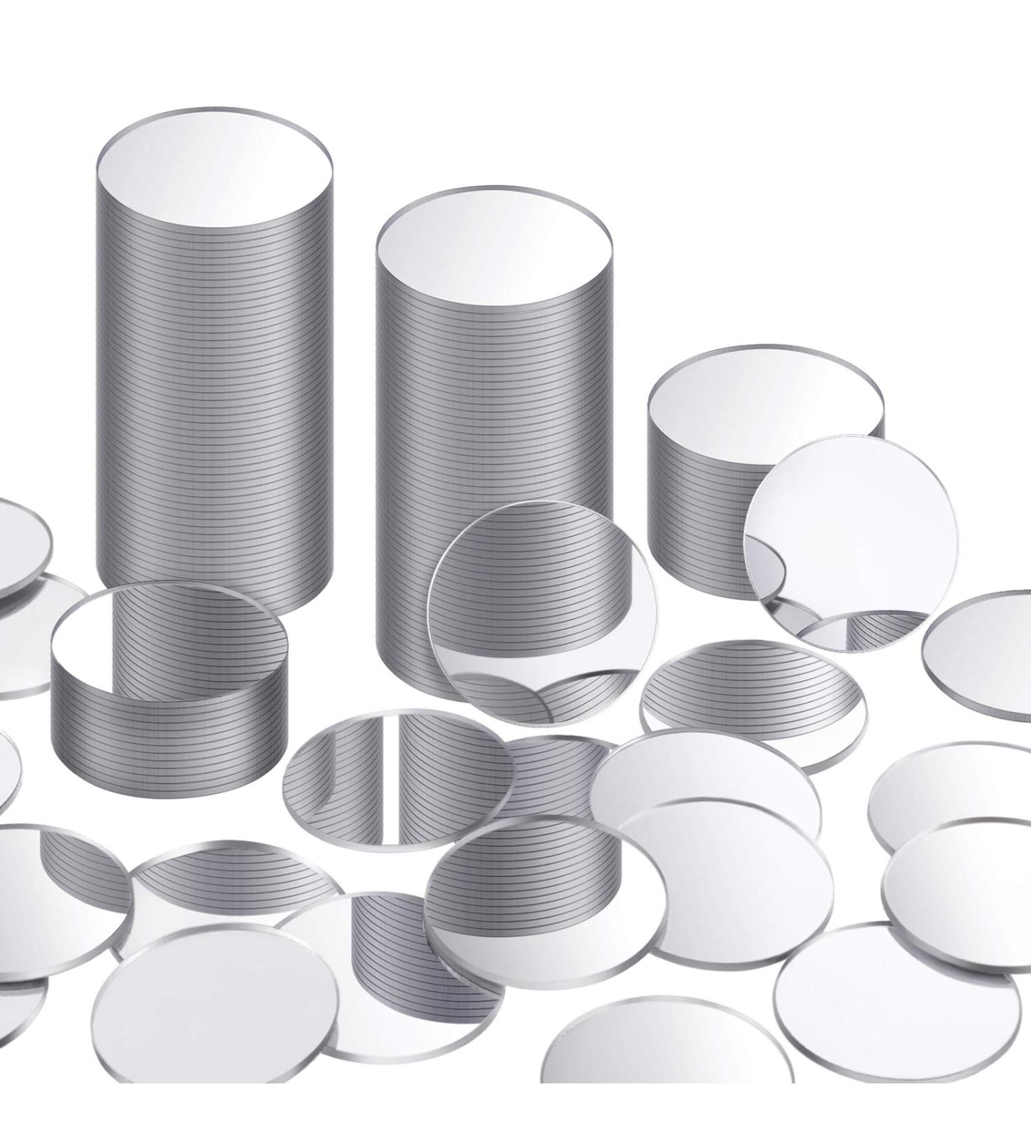 100 Pack 1 Inch Mini Acrylic Round Mirror Adhesive Circles for Crafts & DIY Projects - Buy Online on GoSupps.com