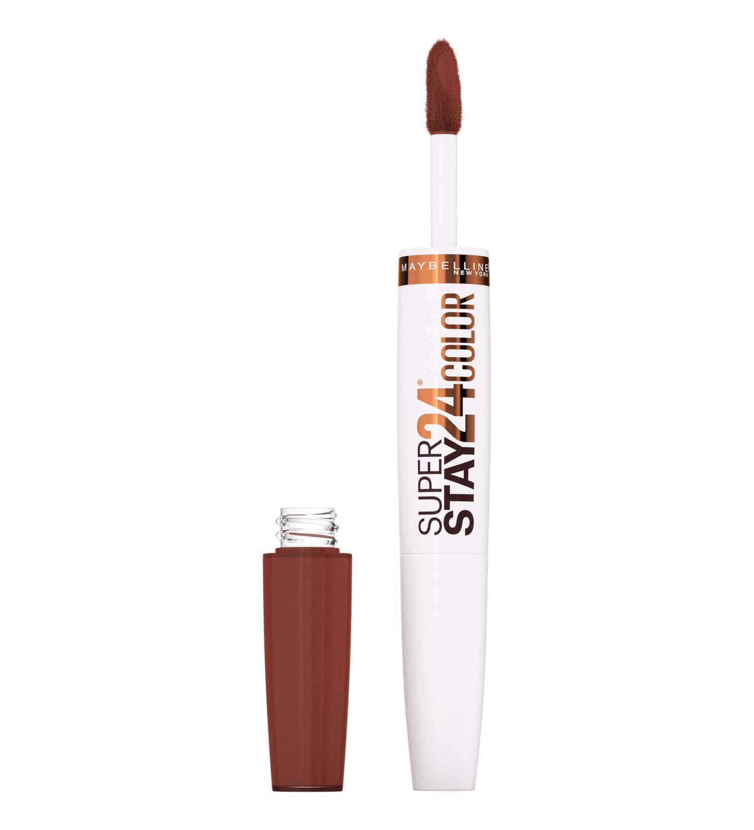 Maybelline SuperStay 24H 2-Step Liquid Lipstick Coffee Edition | Mocha Moves 340 - 1 Count - Buy Online on GoSupps.com