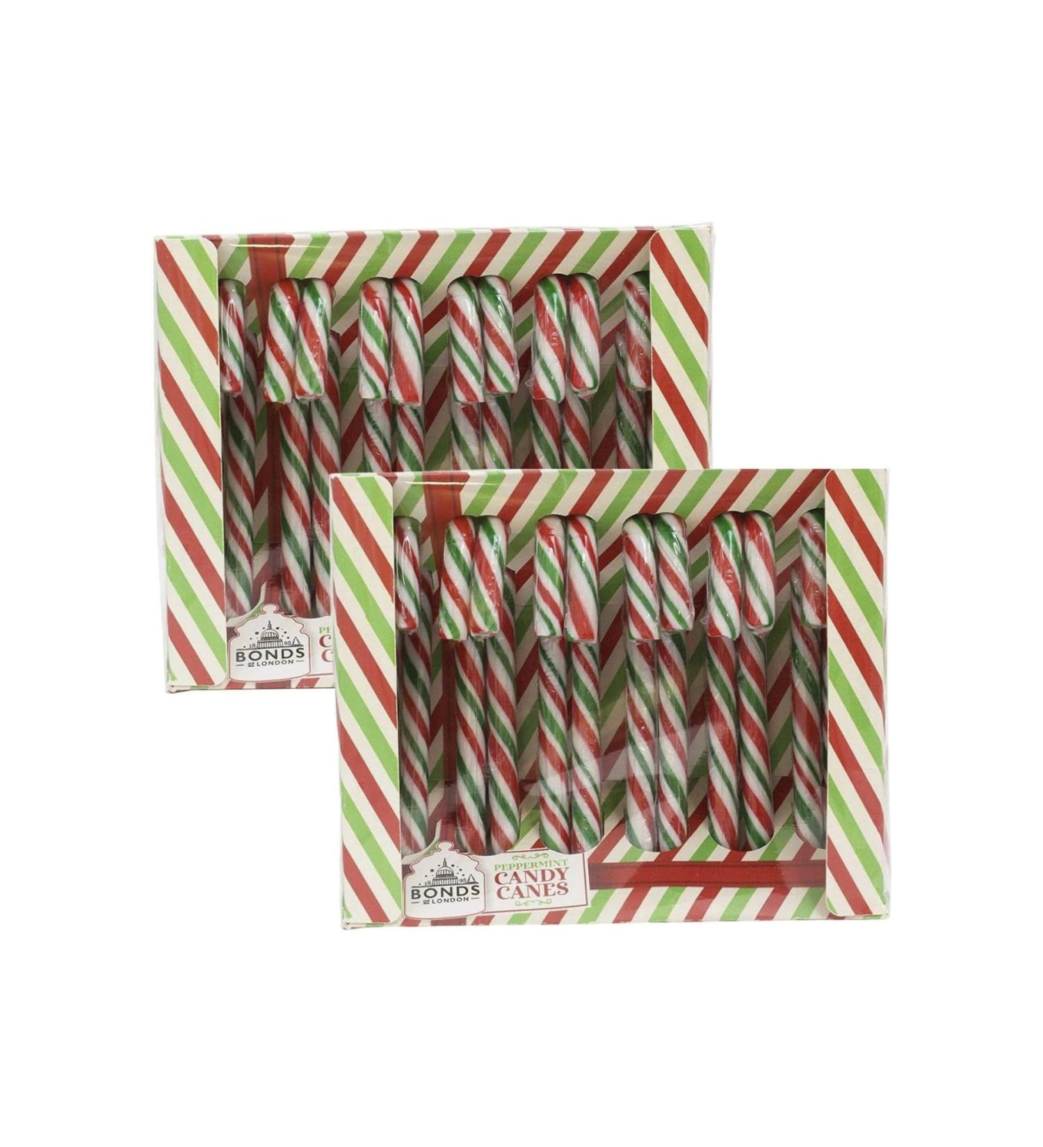 Bond Christmas Candy Canes Sweets - 12 Peppermint Candy Cane Pack of 2 (24 Candy Canes) - Buy Online on GoSupps.com