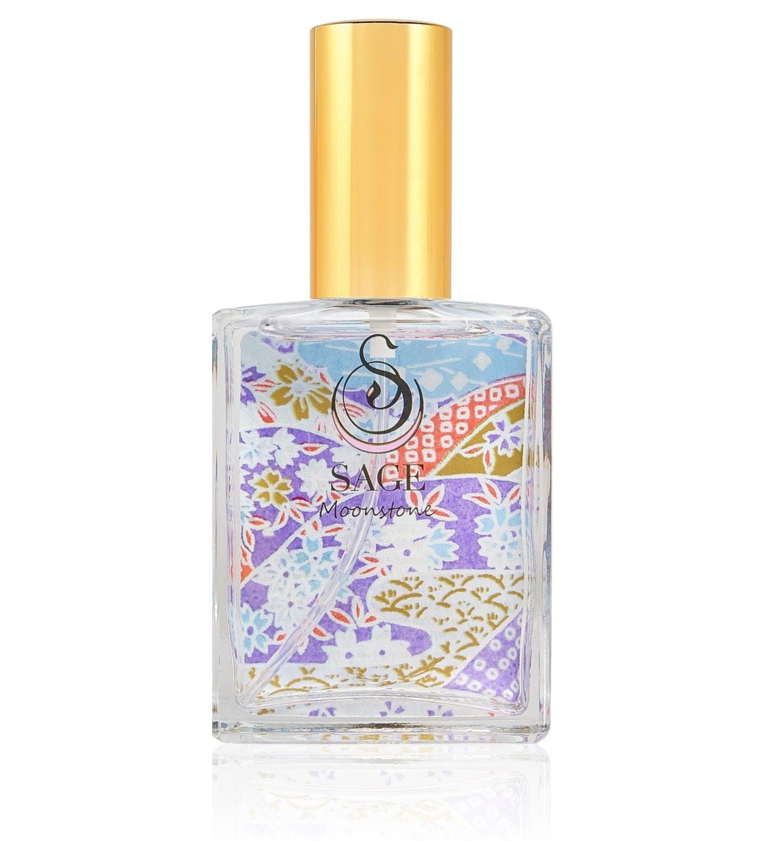 Moonstone Organic Perfume Spray by Sage- 2 oz Vegan & Cruelty-Free Floral Scent Gardenia Paperwhites Stargazer Lily Moonstone 2 oz Eau de Toilette Spray - Buy Online on GoSupps.com