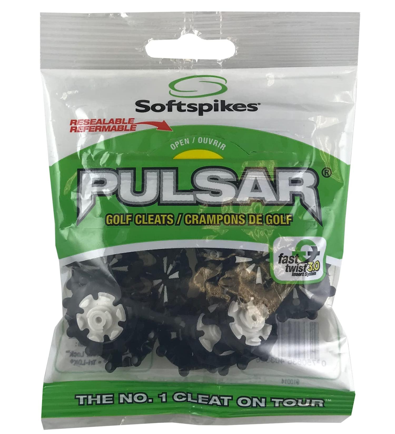 Softspikes Pulsar Fast Twist 3.0 Golf Cleats - 18 Count in Black - Buy Online on GoSupps.com