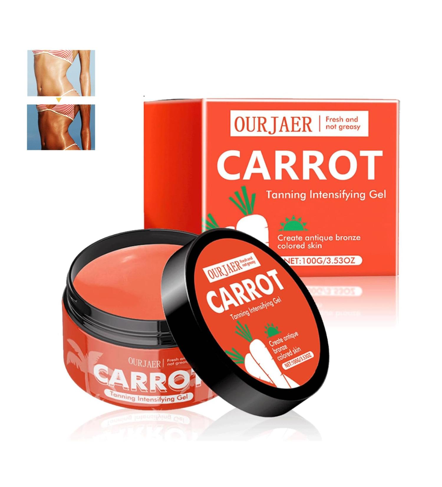Carrot Tanning Cream - Sunbed Tanning Accelerator Deep Moisturizing Natural Tanned Glow Outdoor Sunbathing Beach Essentials Holiday Essentials for Women - Buy Online on GoSupps.com