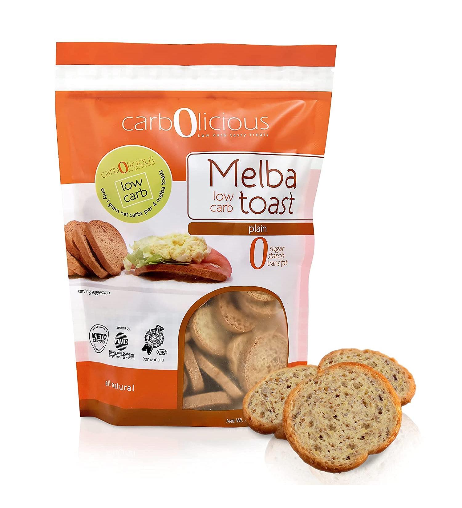Low Carb Melba Toast 2-Pack (PLAIN) - 4oz Each | Keto-Friendly Snack - Buy Online on GoSupps.com