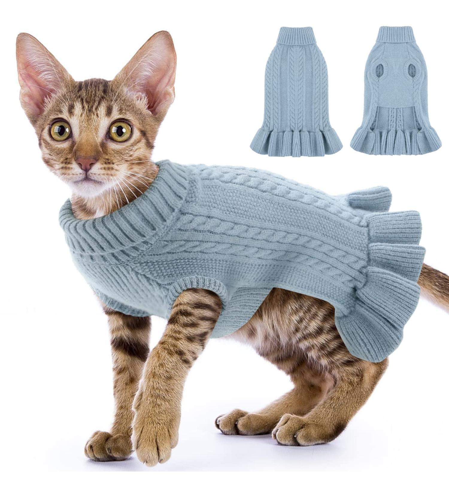 Winter Cat Clothing & Dog Sweater Vest - Fleece Warm Coat for Pets | New Year Collection - Buy Online on GoSupps.com