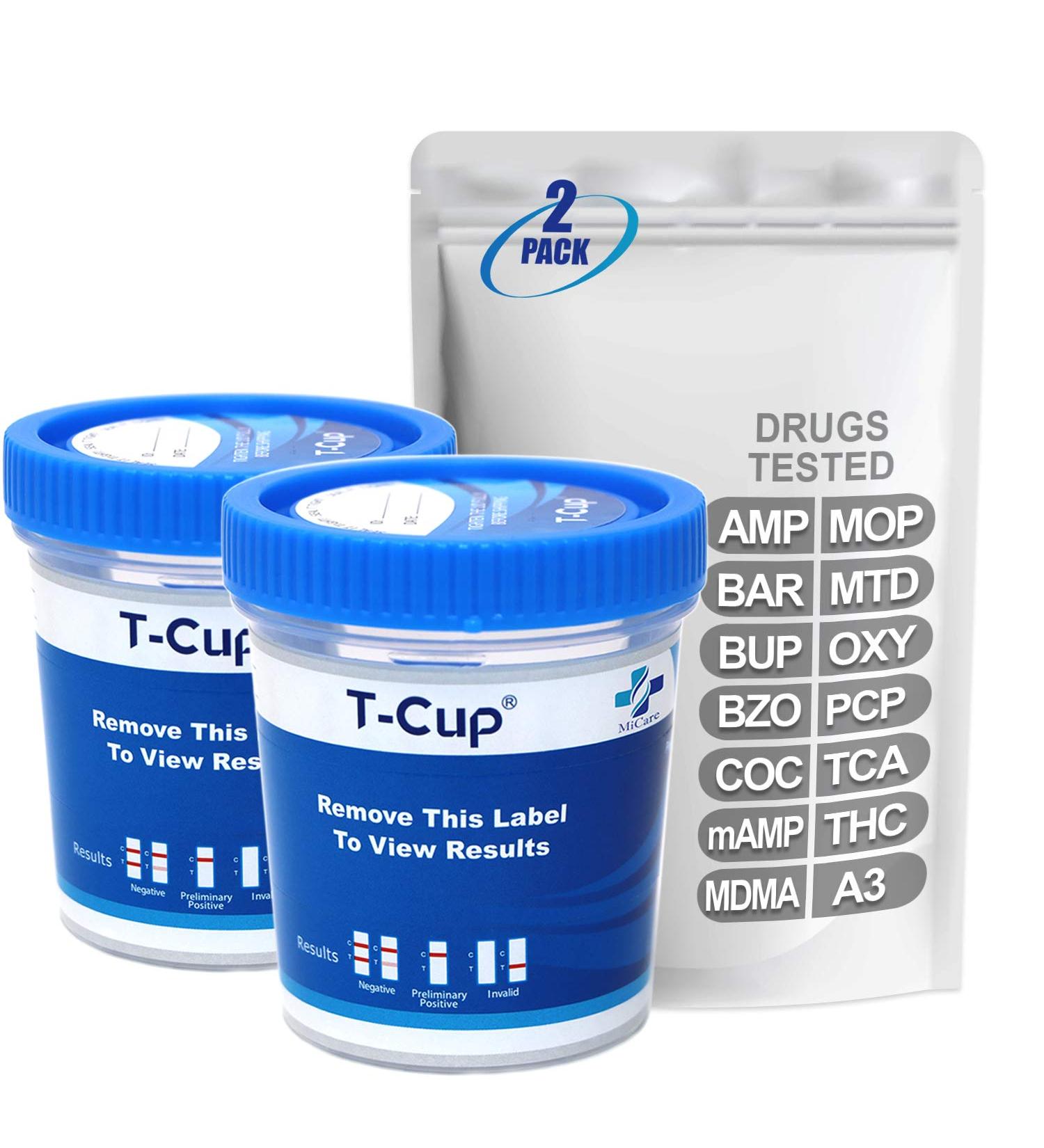 MiCare 13-Panel Multi Test Cup 2pk with A3 - Drug Testing Kit - Buy Online on GoSupps.com
