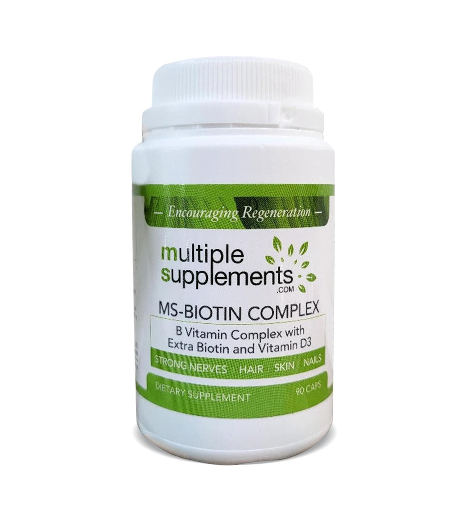 Biotin Supplement 75000mcg - 90 Capsules for Hair, Skin, and Nails - With Vitamin D3 for Nervous System Support - Buy Online on GoSupps.com