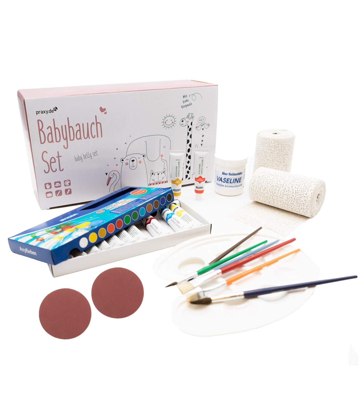 Baby Belly Plaster Cast 3D Complete Set - 24 Pieces with 18m Plaster Bandages - Perfect Gift for Pregnant Women | Praxy - Buy Online on GoSupps.com