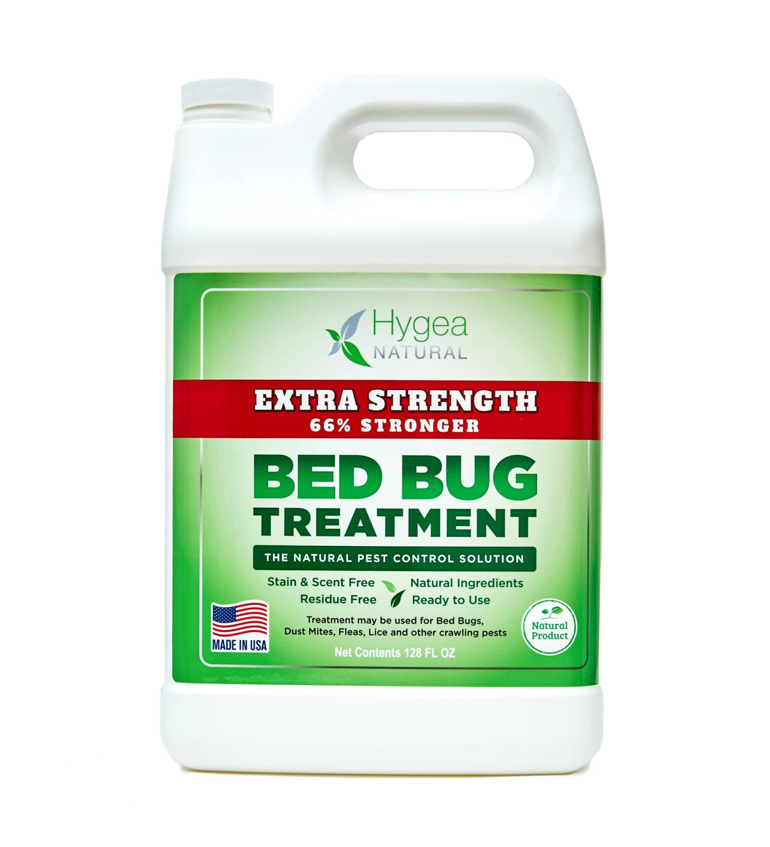 Hygea Natural Bed Bug Spray 128oz Gallon Refill - Effective Treatment for Bed Bugs, Dust Mites, Lice, and Fleas - Stain & Scent Free Formula - Safe for Children & Pets - Buy Online on GoSupps.com