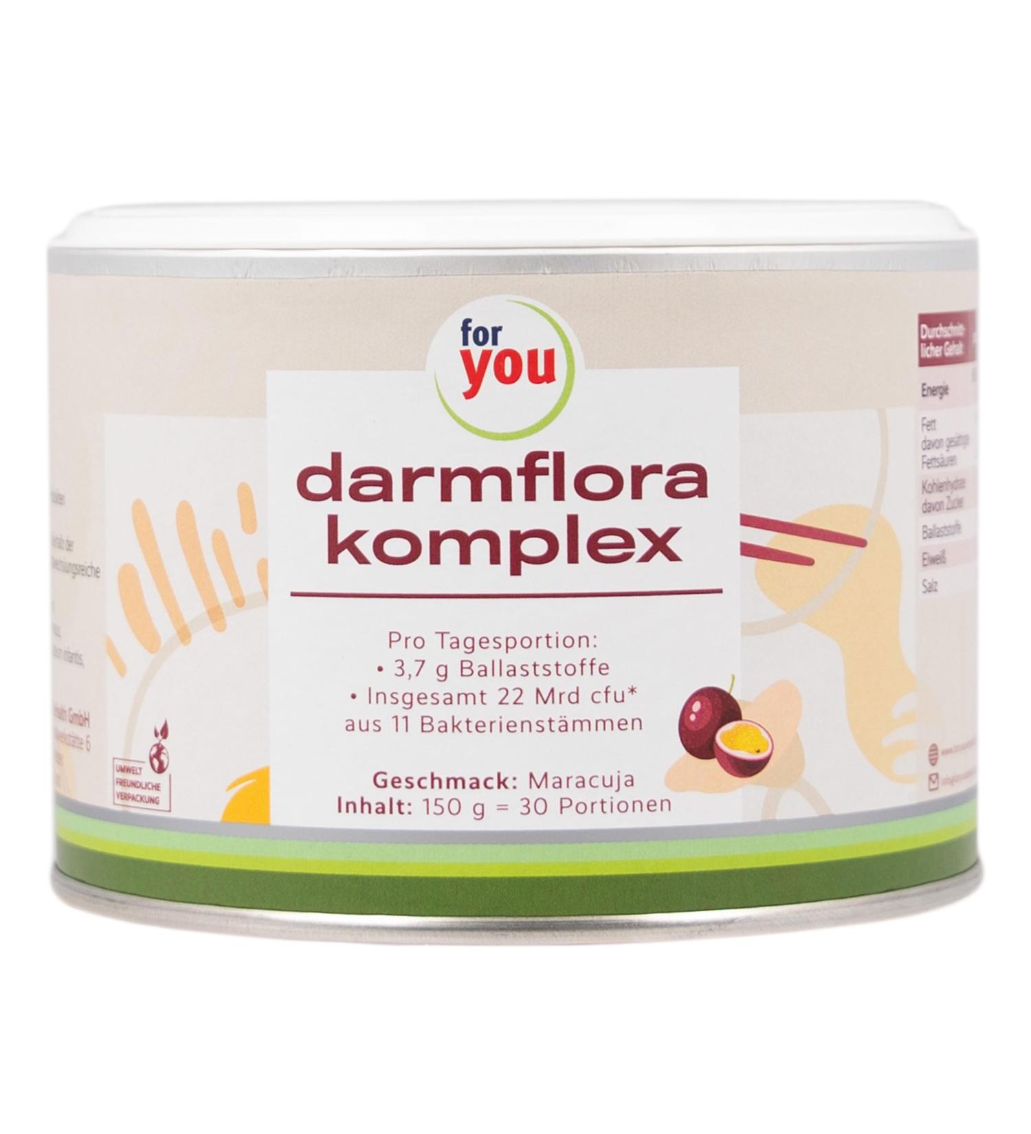 Darmflora Complex Maracuja - Probiotics with 11 Strains 22 Billion Bacteria & 2 Fiber Types | Additive-Free Course Cure - Buy Online on GoSupps.com