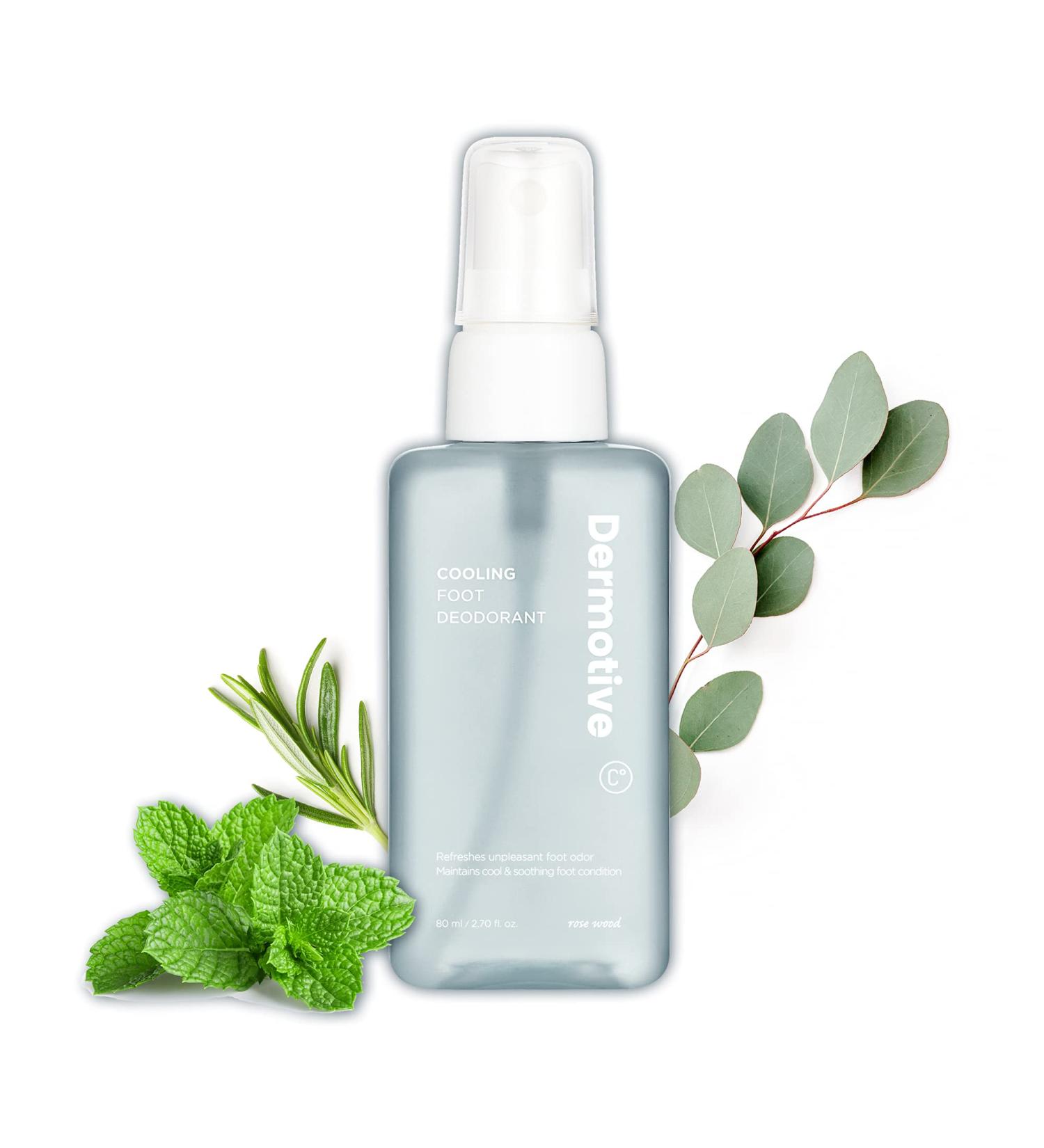 Dermotive Foot Deodorant | Natural Odor Control with Tea Tree, Peppermint & Lavender | Moisturizing Foot Freshener (2.70 fl. oz.) - Buy Online on GoSupps.com