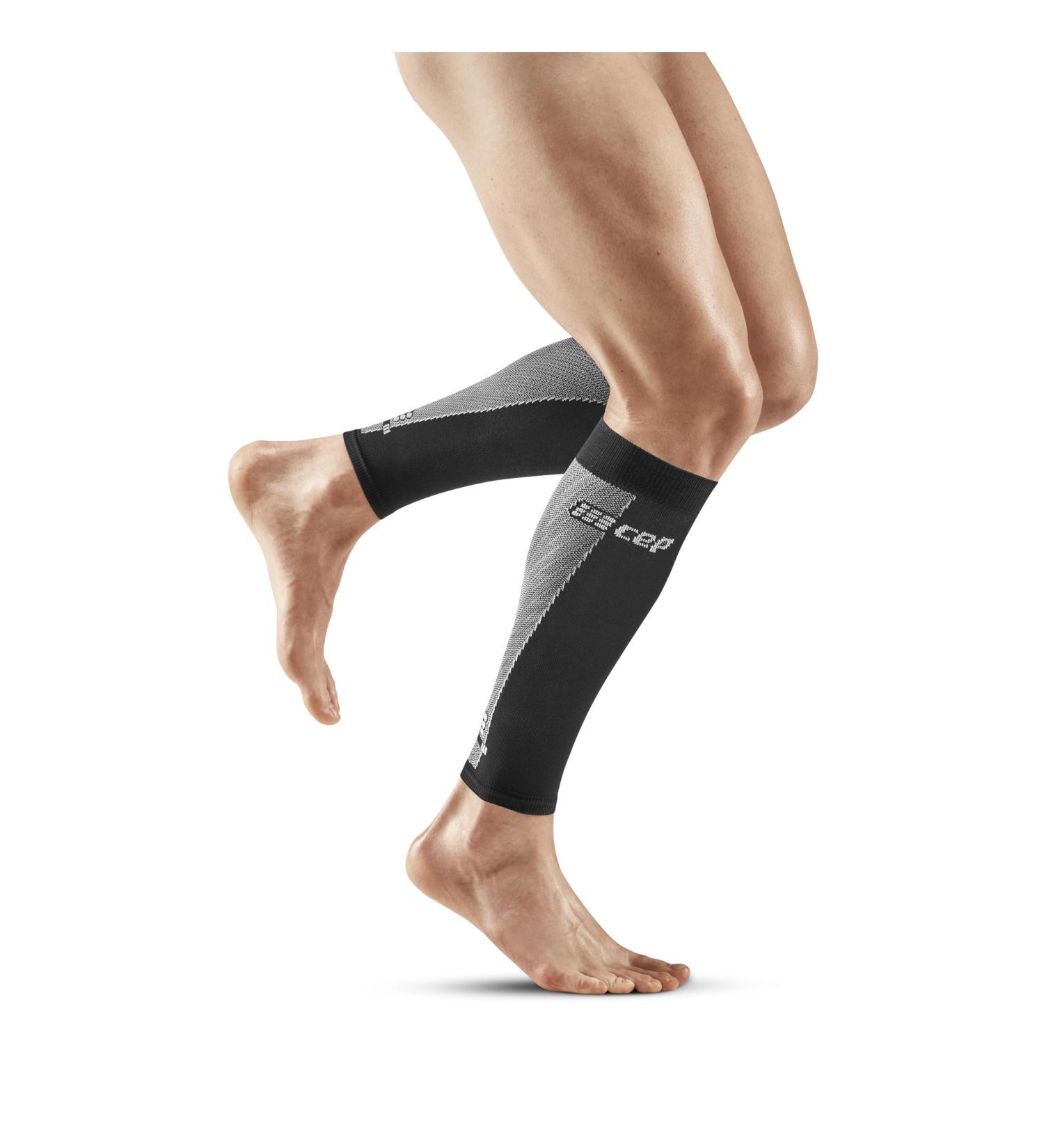 CEP Men's Ultralight Calf Sleeves - Breathable Compression Socks (Black/Grey Size L) for Enhanced Performance - Buy Online on GoSupps.com
