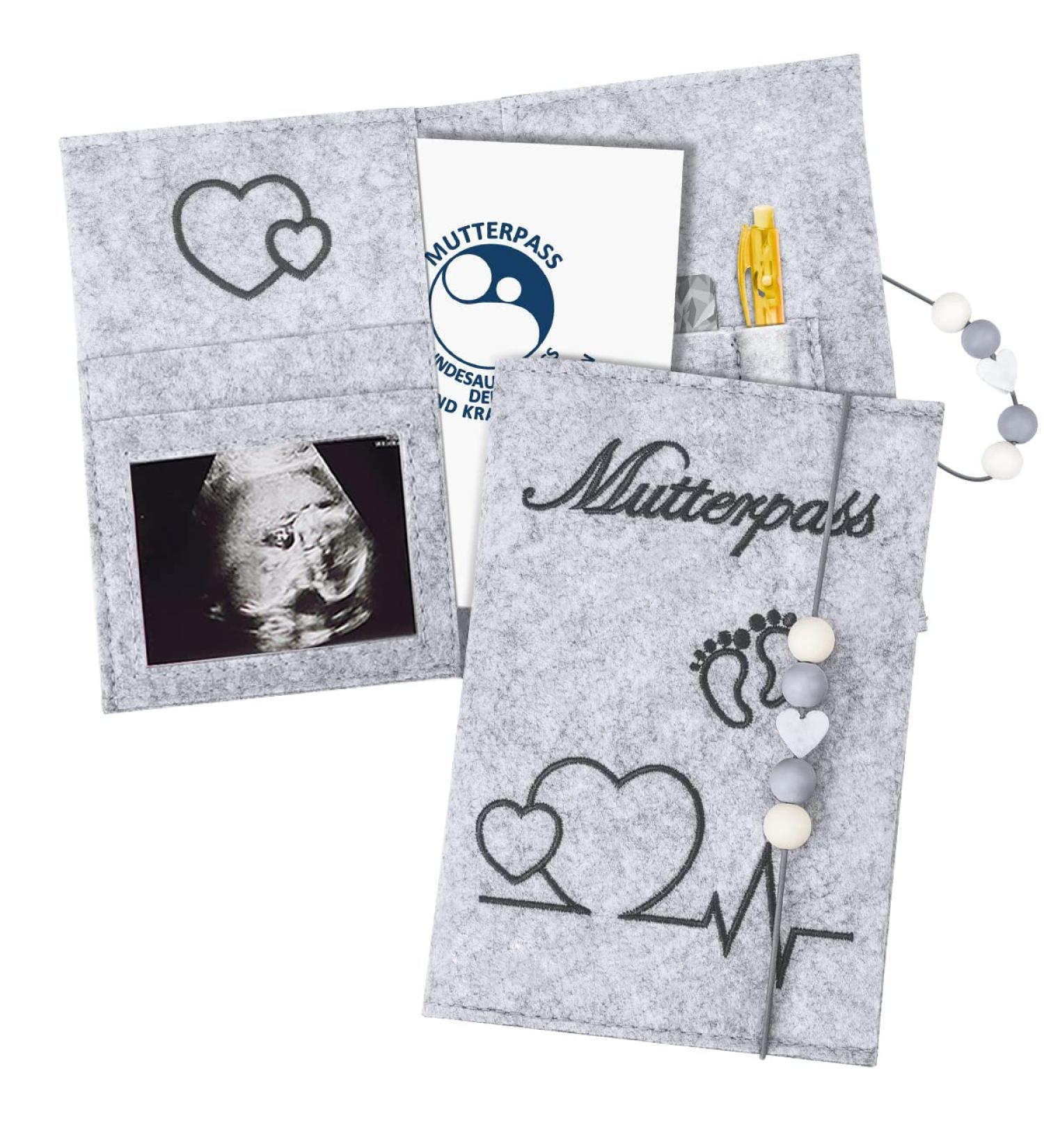 Buy Tanker Street Mother Pass Cover | Felt Pregnancy Diary Bag with Ultrasound Image & Document Organizer - Buy Online on GoSupps.com
