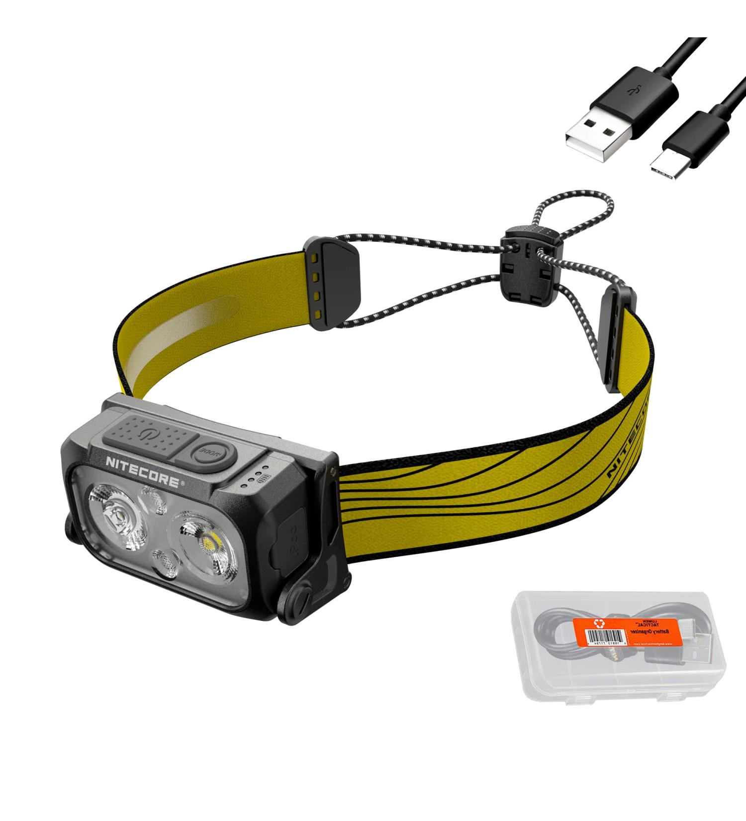 Nitecore NU25 400 USB-C Rechargeable Headlamp - Lightweight Dual Beam with Red Lighting for Hiking, Climbing, Camping - Lumentac Organizer - Buy Online on GoSupps.com