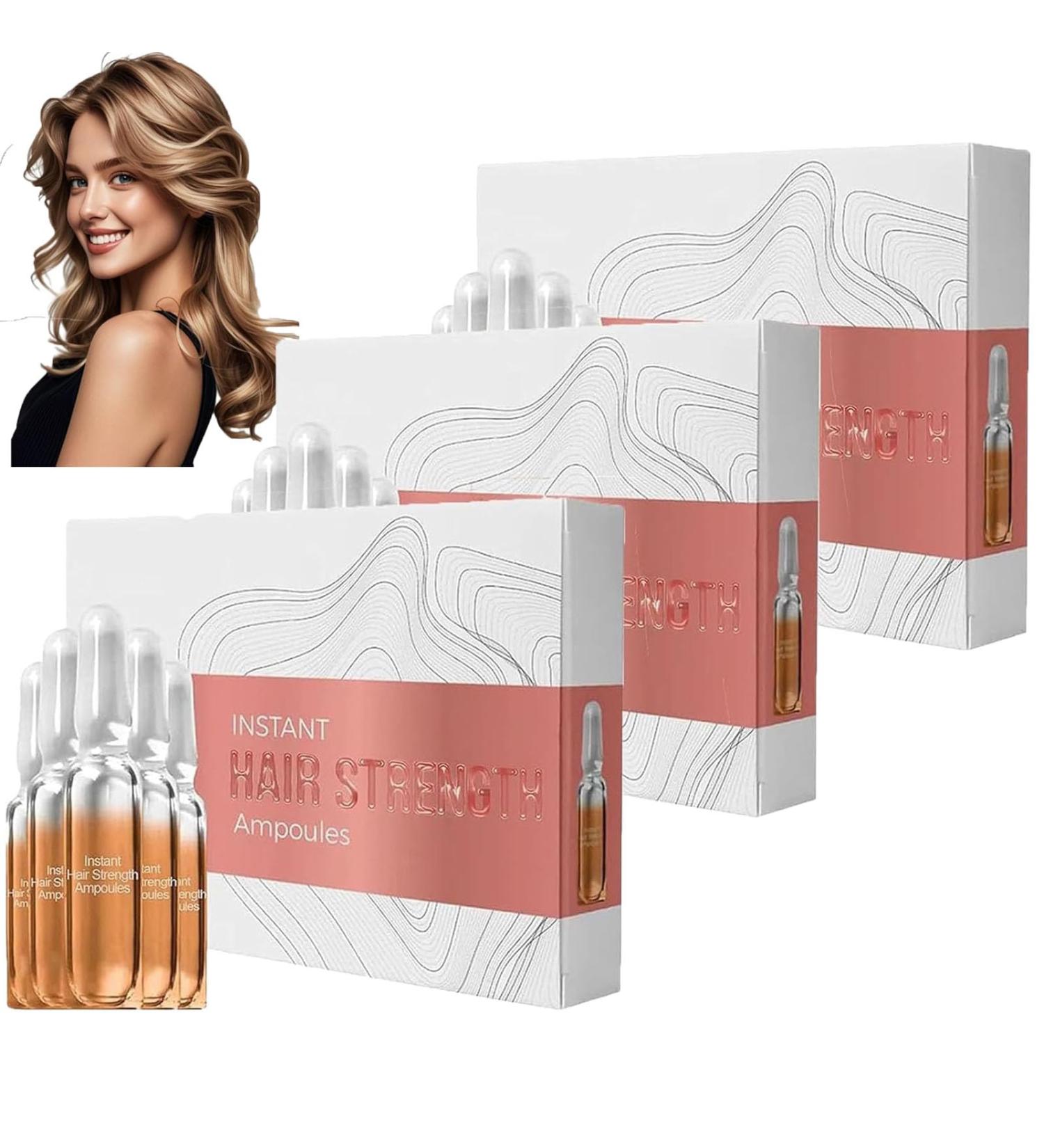 Instant Hair Strengthening Ampoules Hair Ampoule Treatment Hair Stimulating Intensive Lotion Hair Strength Lotion Hair Growth Serum (3Box) - Buy Online on GoSupps.com