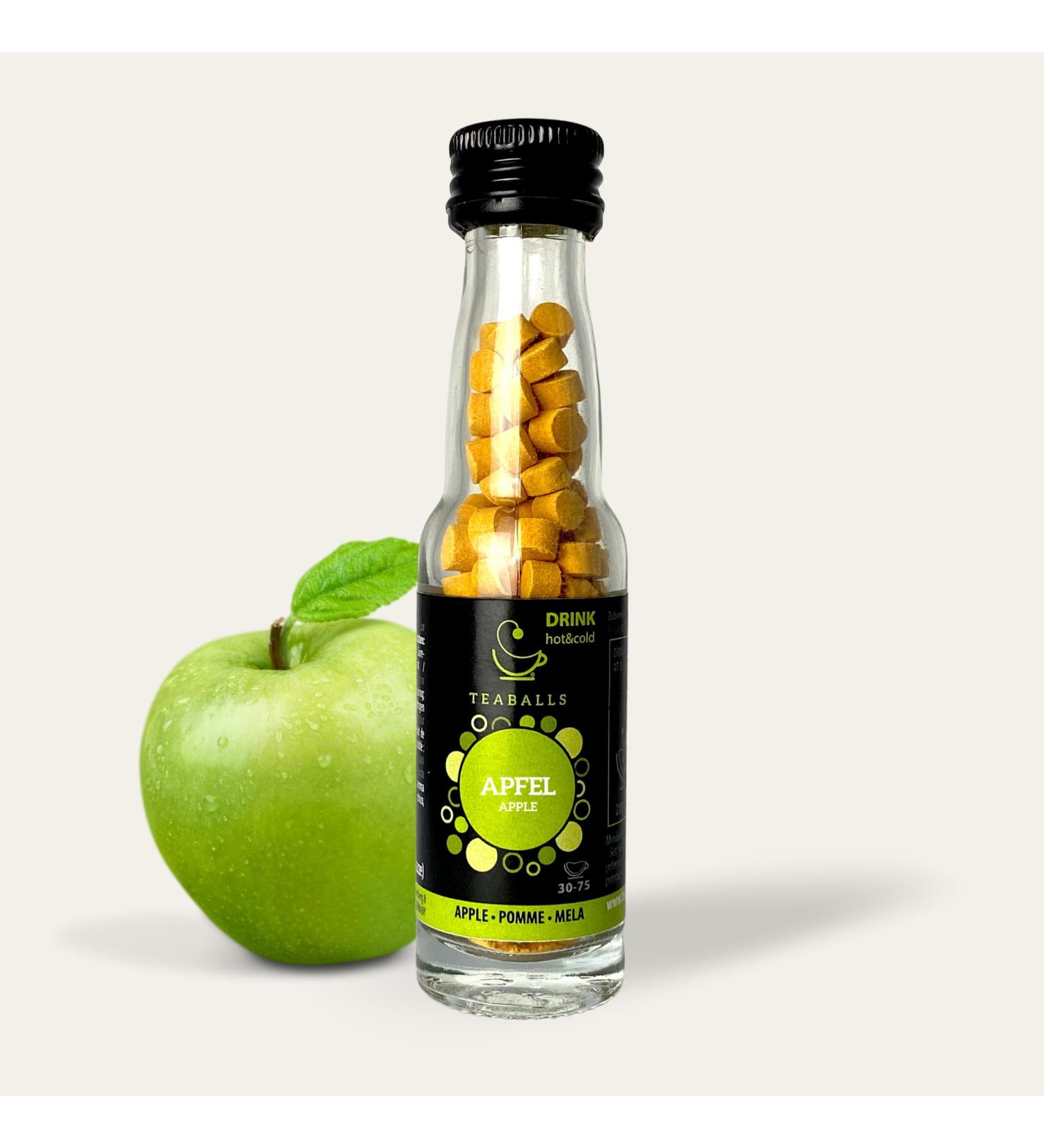 TEABALLS - Apple (1 x 15 g) | Black Selection | Approximately 150 Tea Balls | For approx. 30-75 cups of tea | As seen from: The Ding of the Year - Buy Online on GoSupps.com